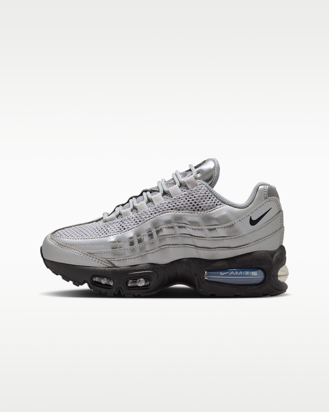 Nike Air Max 95 SE LTR Big Kids' Shoes - Metallic Silver/Black/University Red/Black