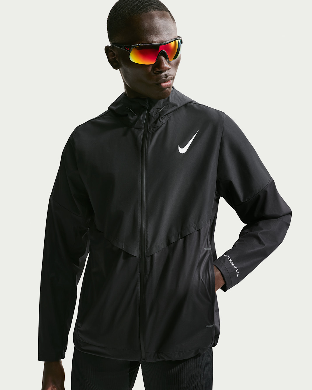 Nike AeroSwift Men's Storm-FIT Aerogami Running Jacket - Black/Summit White