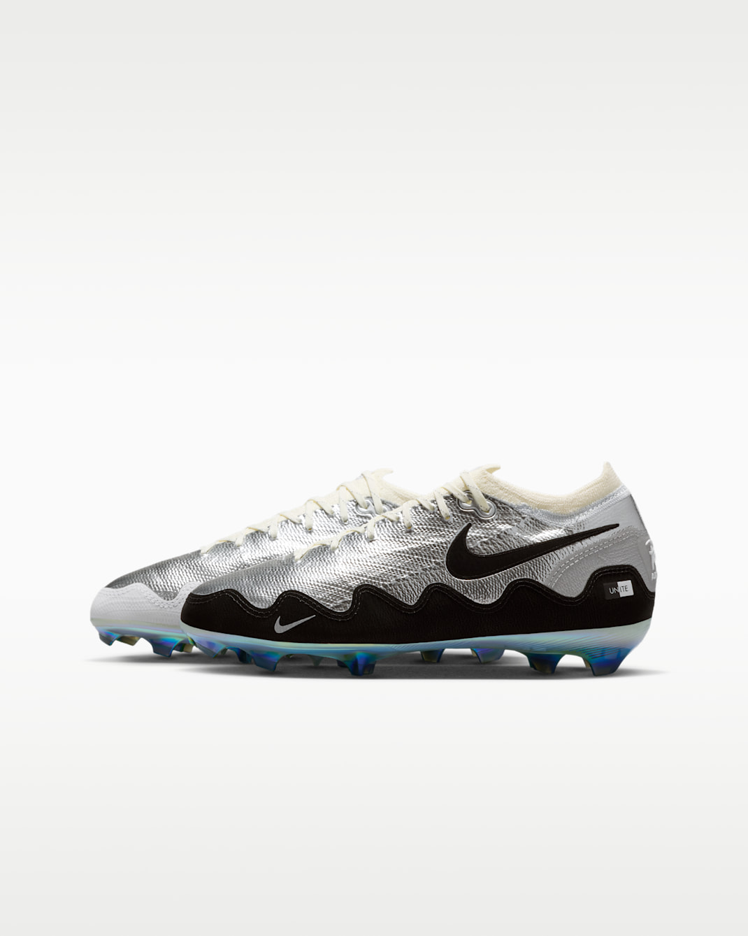 Nike Jr. Mercurial Vapor 16 Elite x Patta Big Kids' Firm-Ground Low-Top Soccer Cleats - Chrome/White/Black