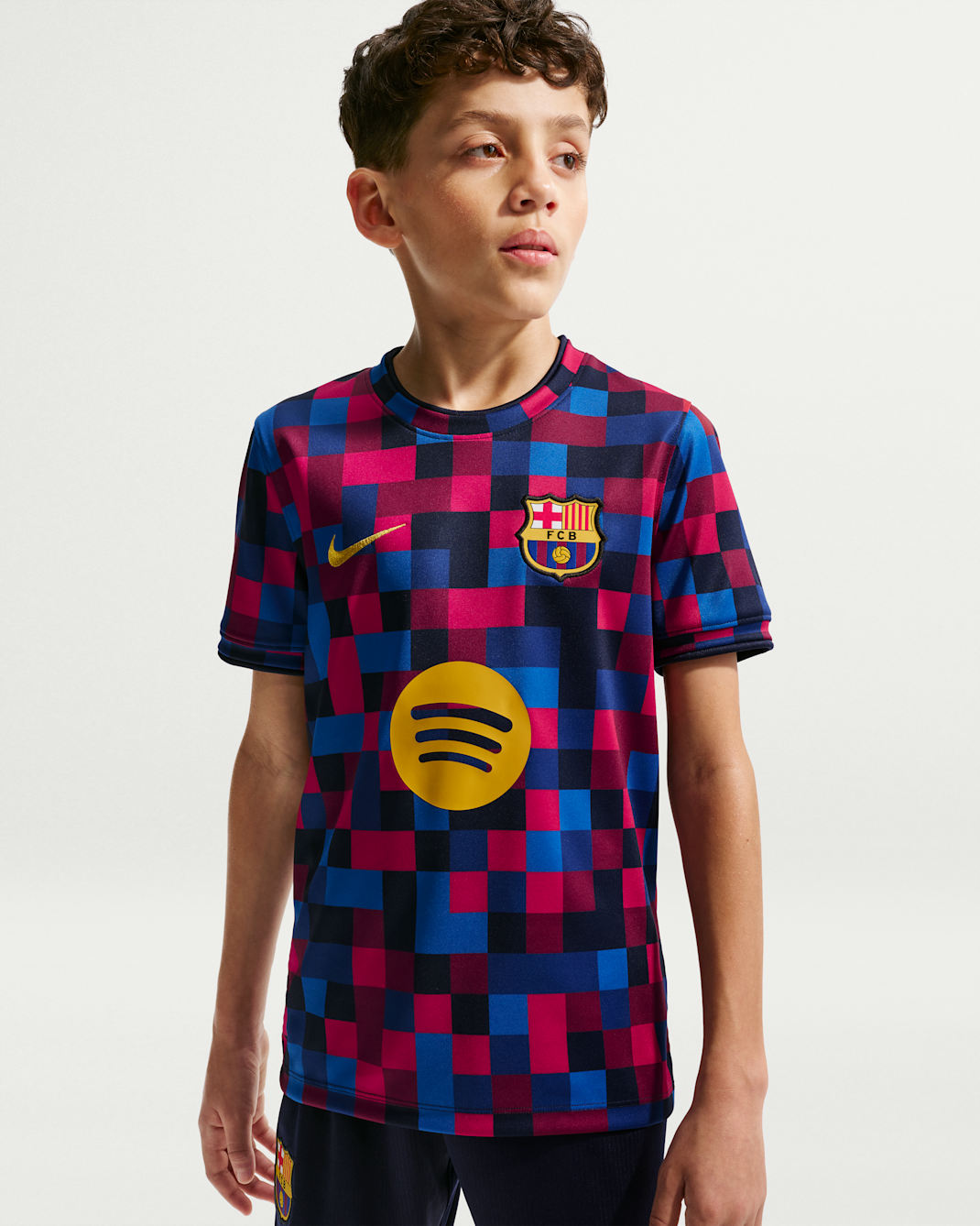 FC Barcelona Big Kids' Nike Dri-FIT Soccer Pre-Match Top