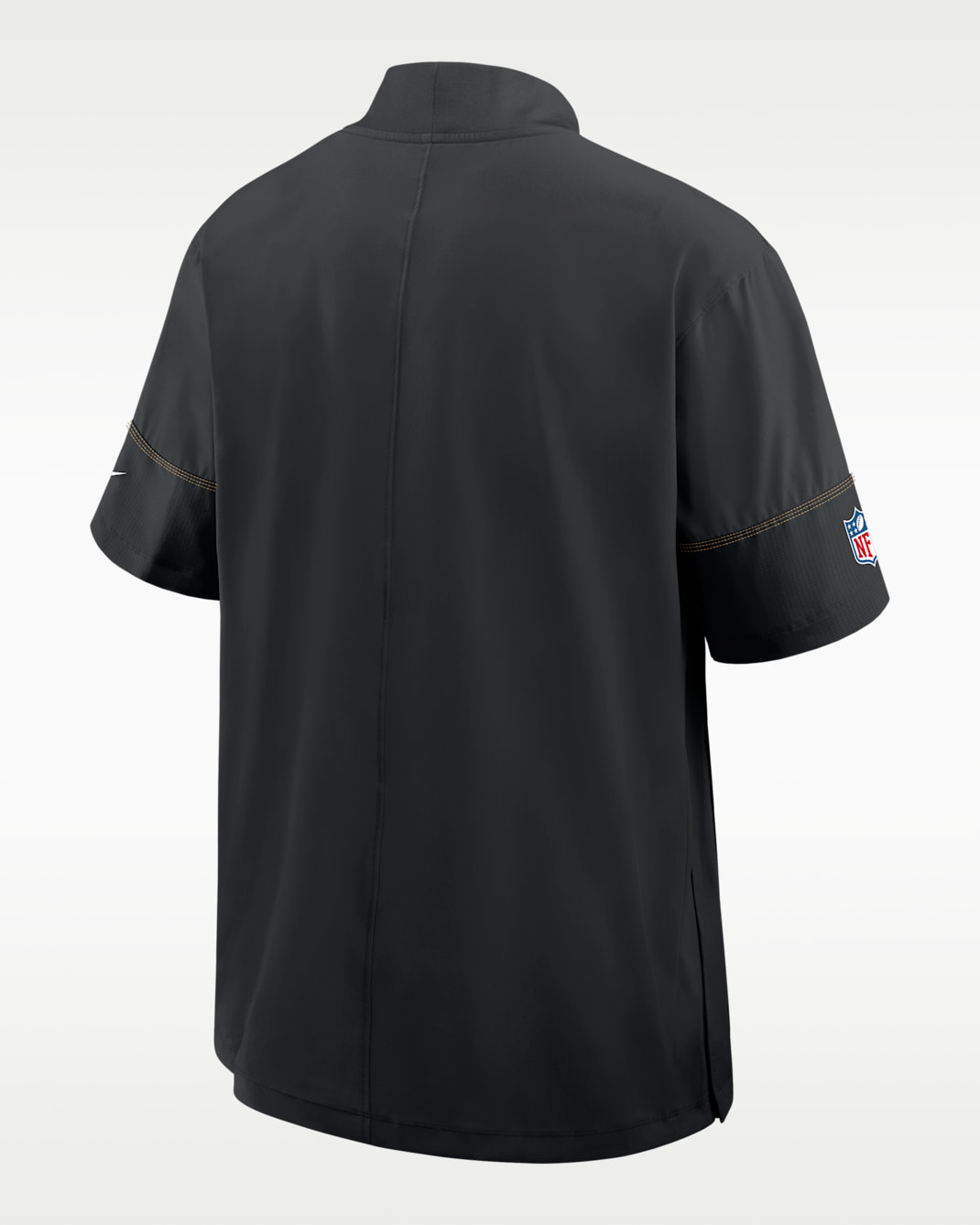 San Francisco 49ers Sideline Coach Men's Nike NFL 1/2-Zip Short-Sleeve Hooded Jacket
