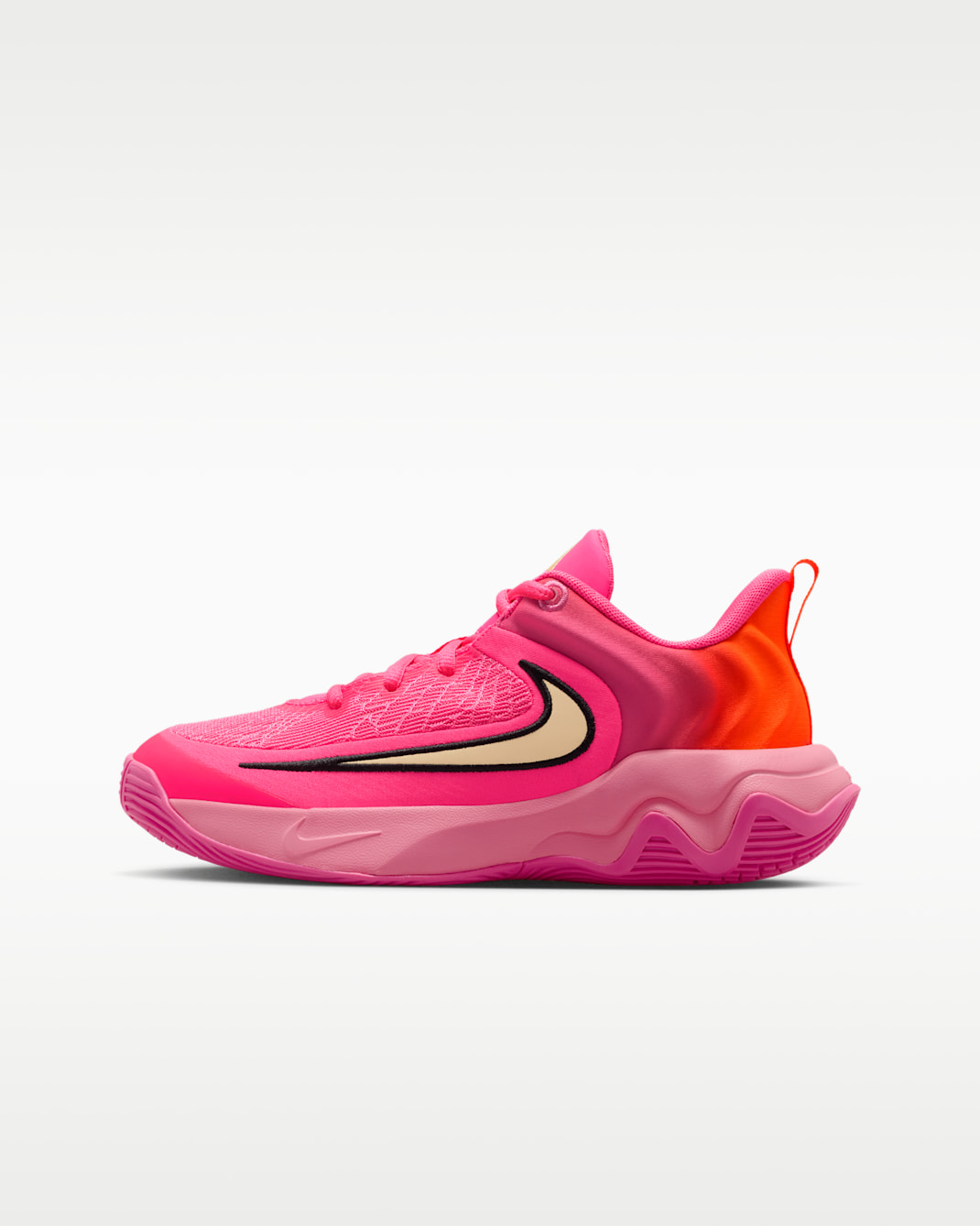 Tenis de básquetbol para niños grandes Giannis Immortality 4 - Hiperrosa/Rosa paleta/Naranja total/Tinte limón