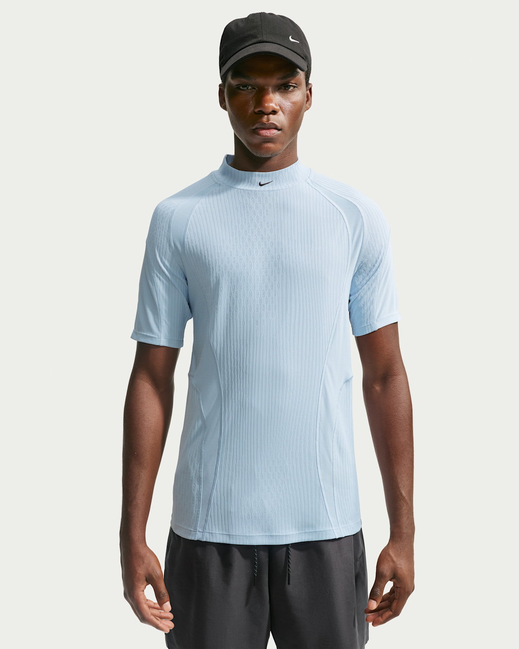 Nike Tech Men's Dri-FIT ADV Short-Sleeve Top - Light Armoury Blue/Black