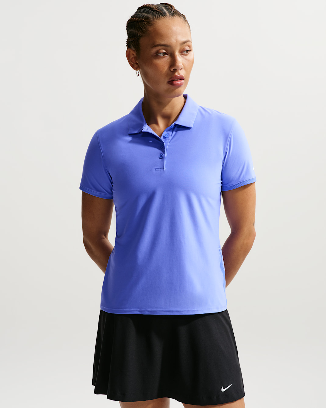 Nike Victory Women's Dri-FIT Short-Sleeve Golf Polo - Sapphire/White