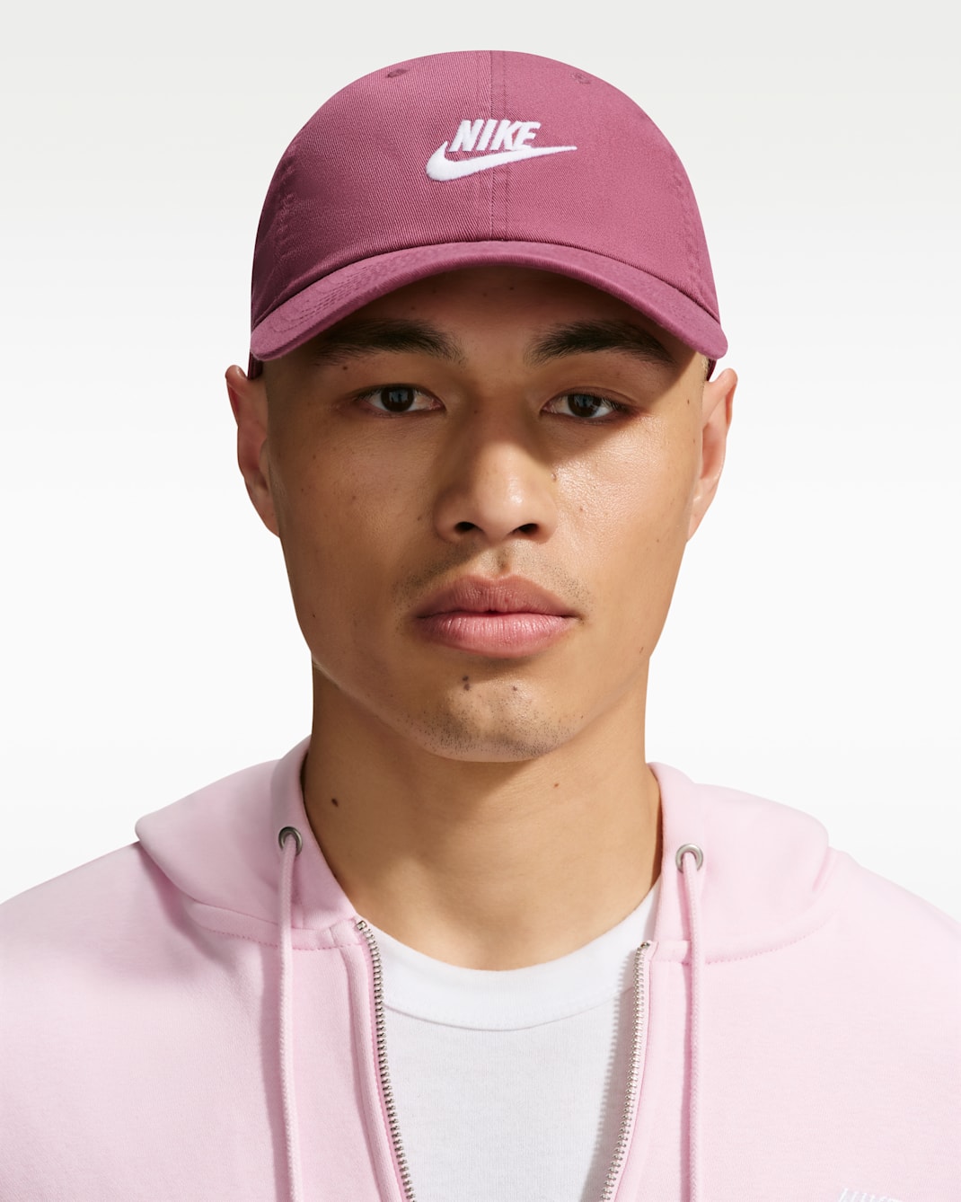 Nike Club Unstructured Futura Wash Cap - Pink Smoke/White