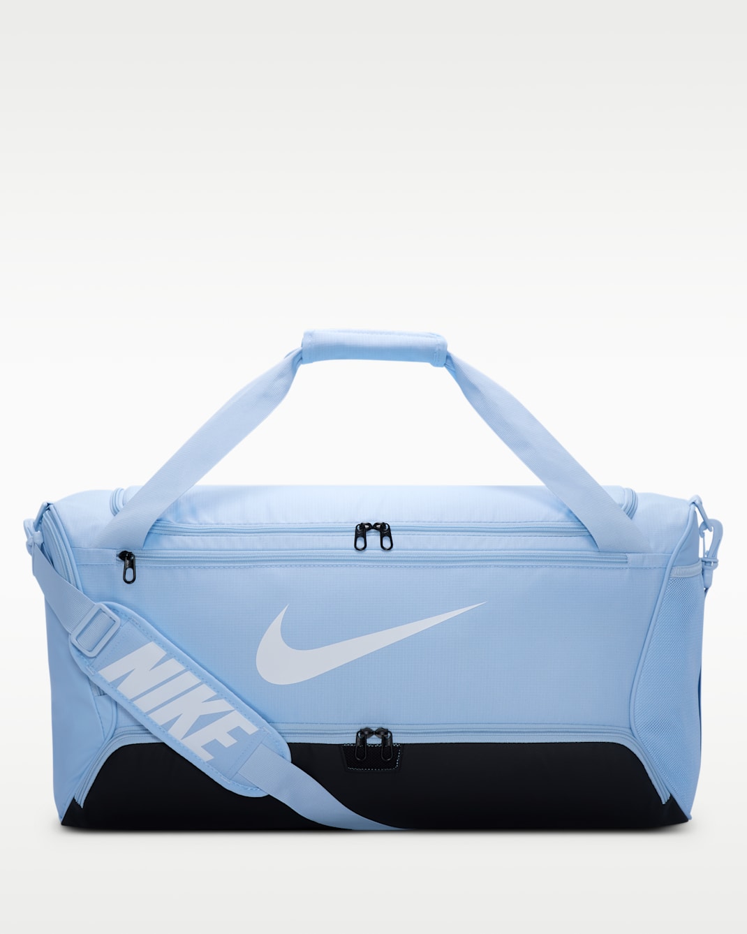 Nike Brasilia 9.5 Training Duffel Bag (Medium, 60L) - Celestine Blue/Black/White