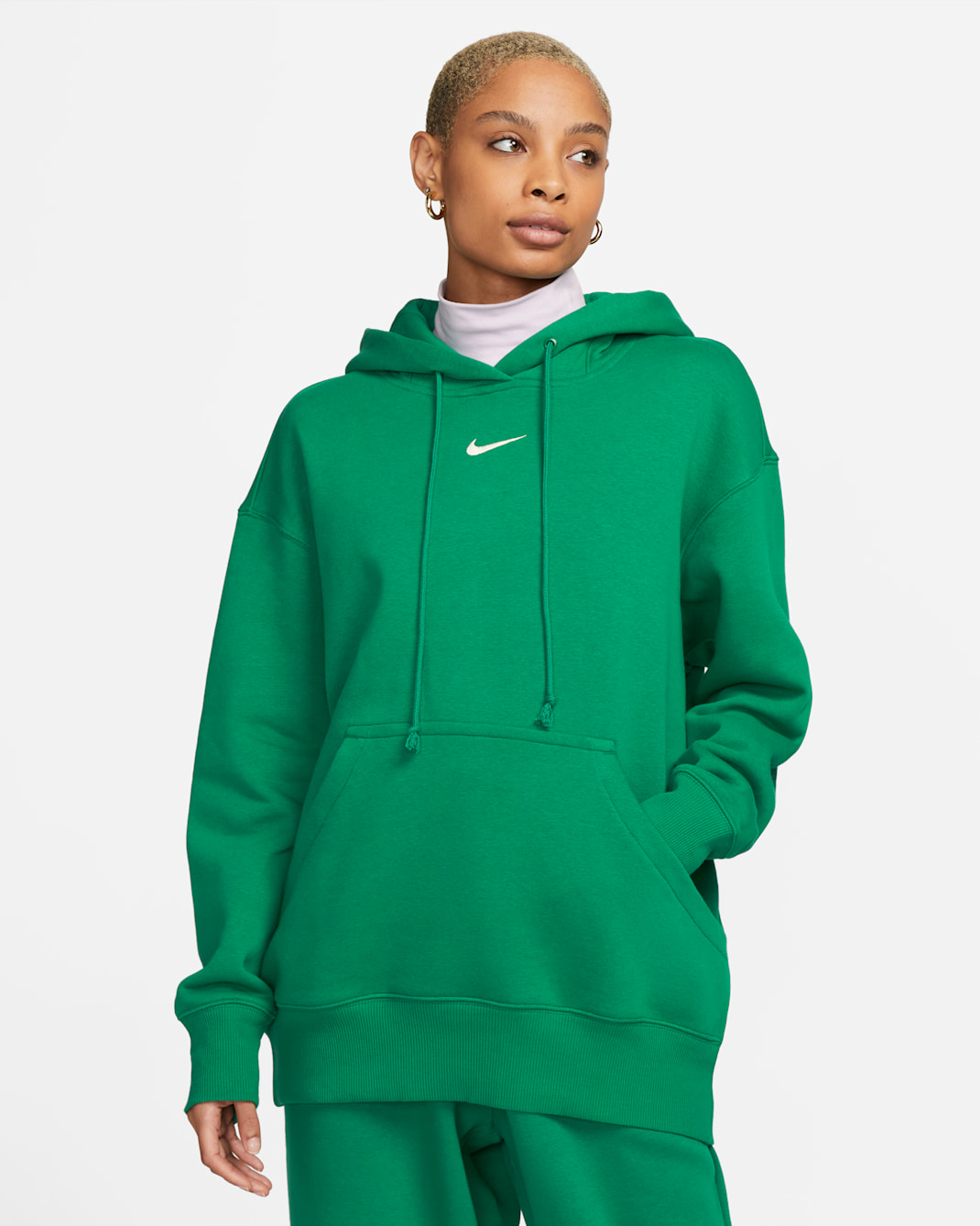 Nike Sportswear Phoenix Fleece Women's Oversized Pullover Hoodie - Malachite/Sail
