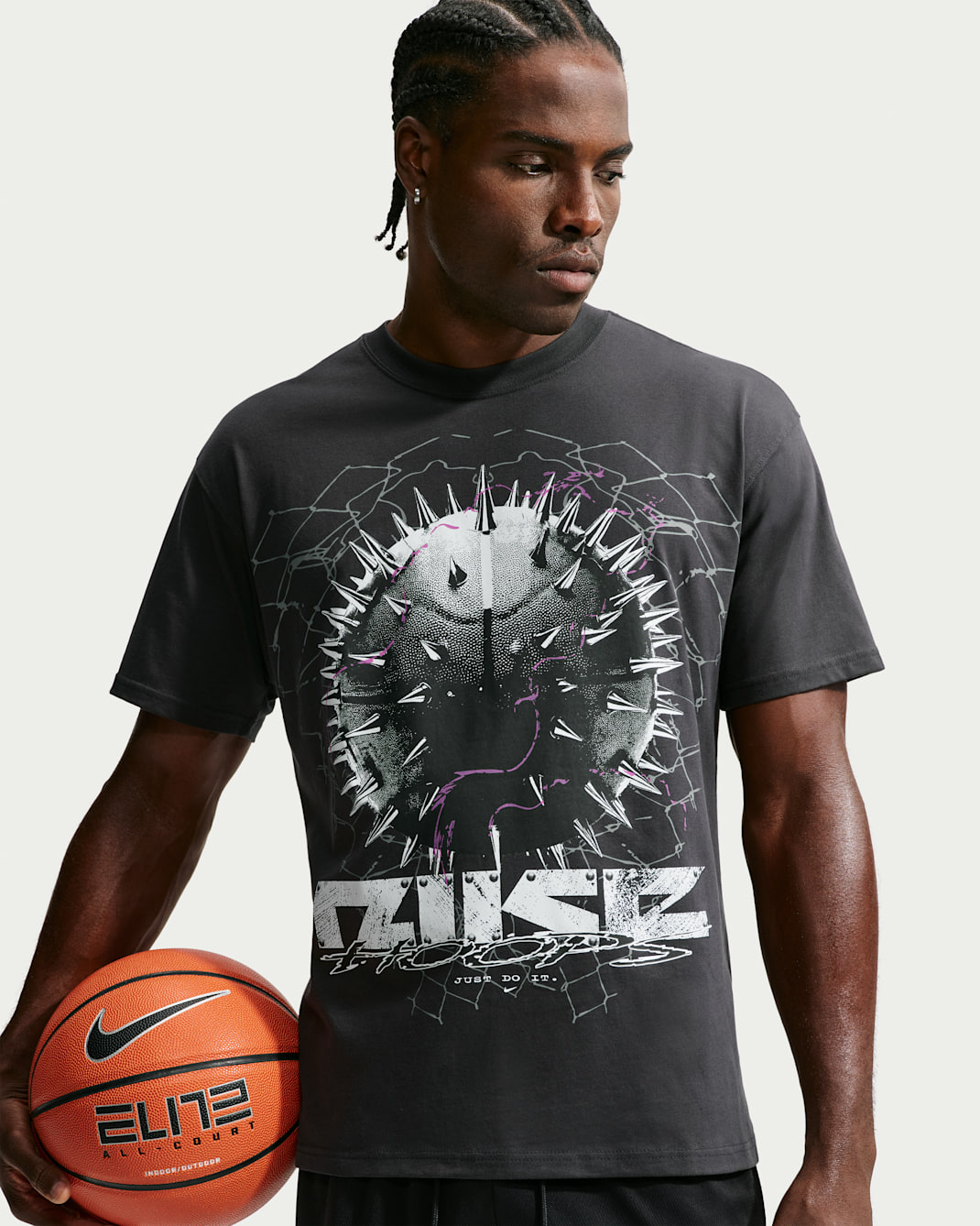 Nike Basketball-T-shirt til mænd - Off Noir