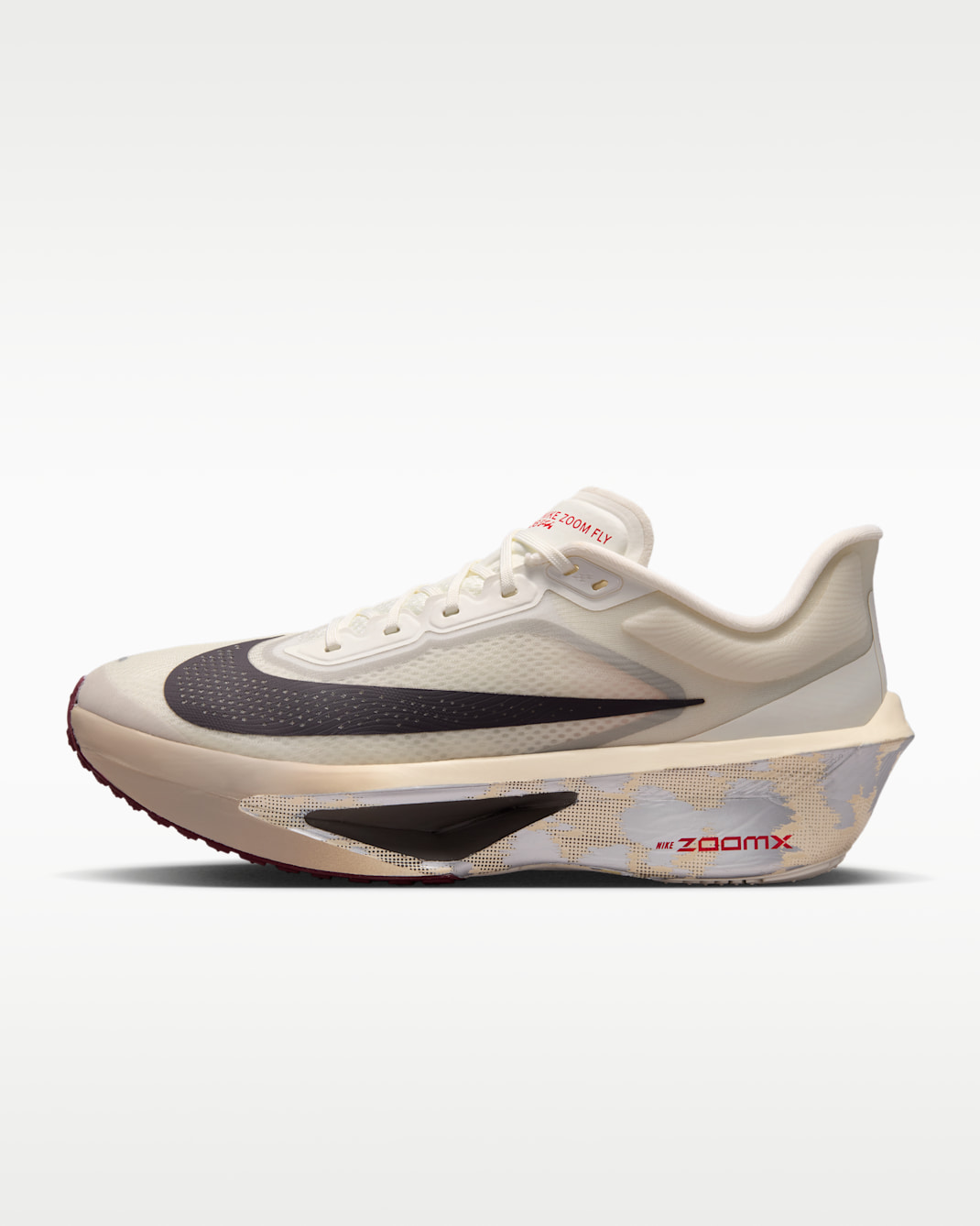 Nike Zoom Fly 6 Men's Road Racing Shoes - Sail/Moon Particle/Phantom/University Red