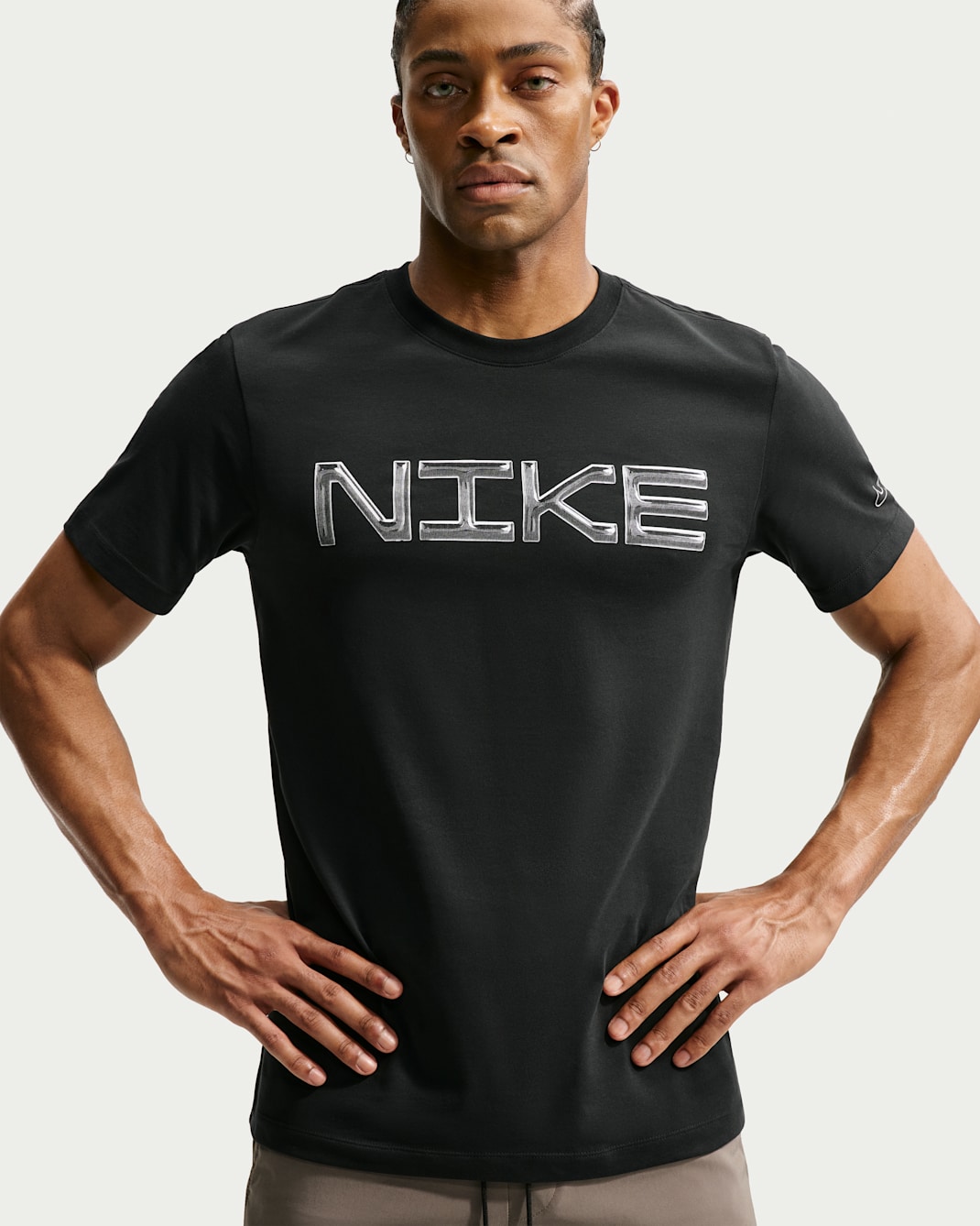Playera de entrenamiento Dri-FIT para hombre Nike - Negro/Blanco