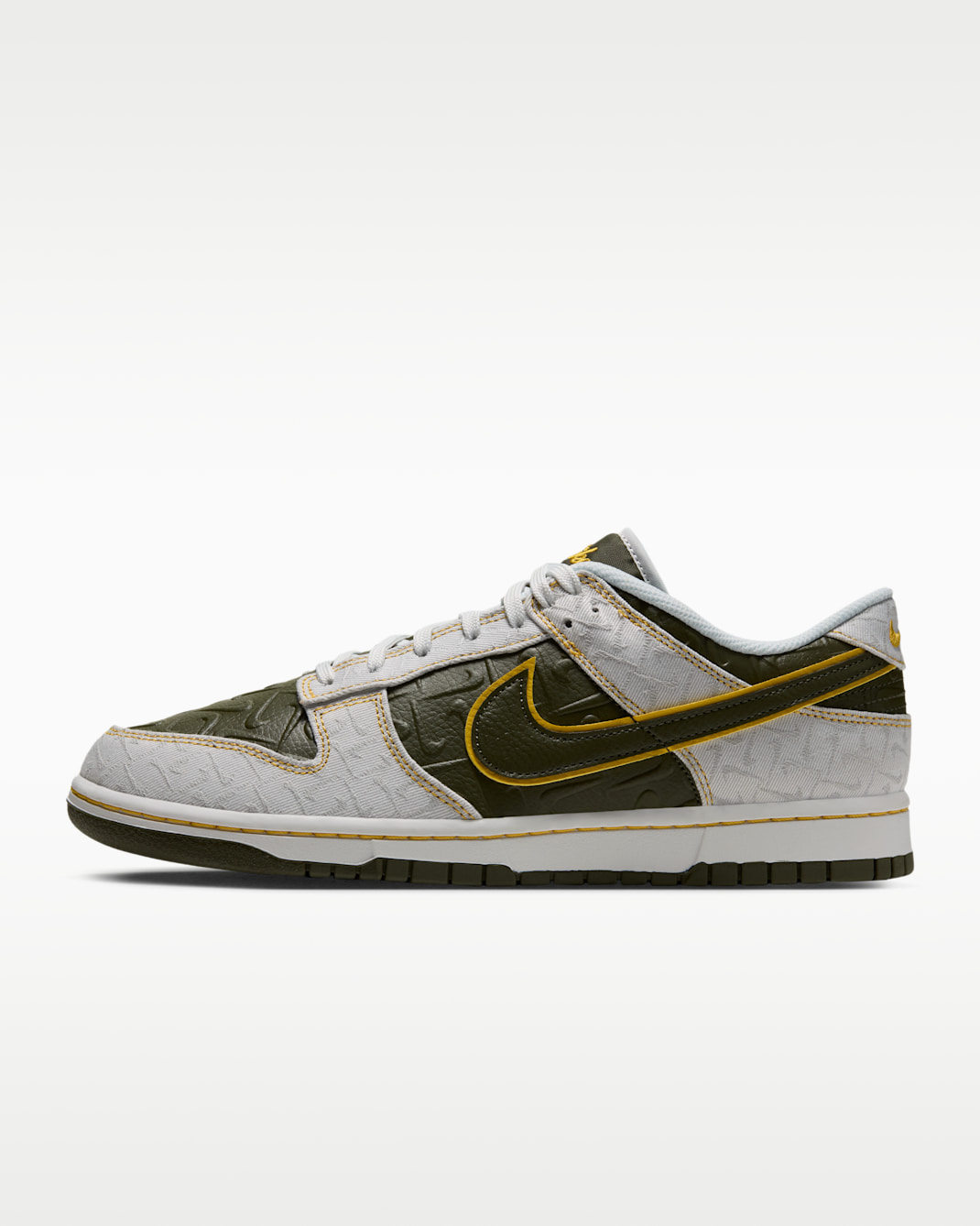 Chaussures Nike Dunk Low Retro pour homme - Summit White/Yellow Ochre/Cargo Khaki