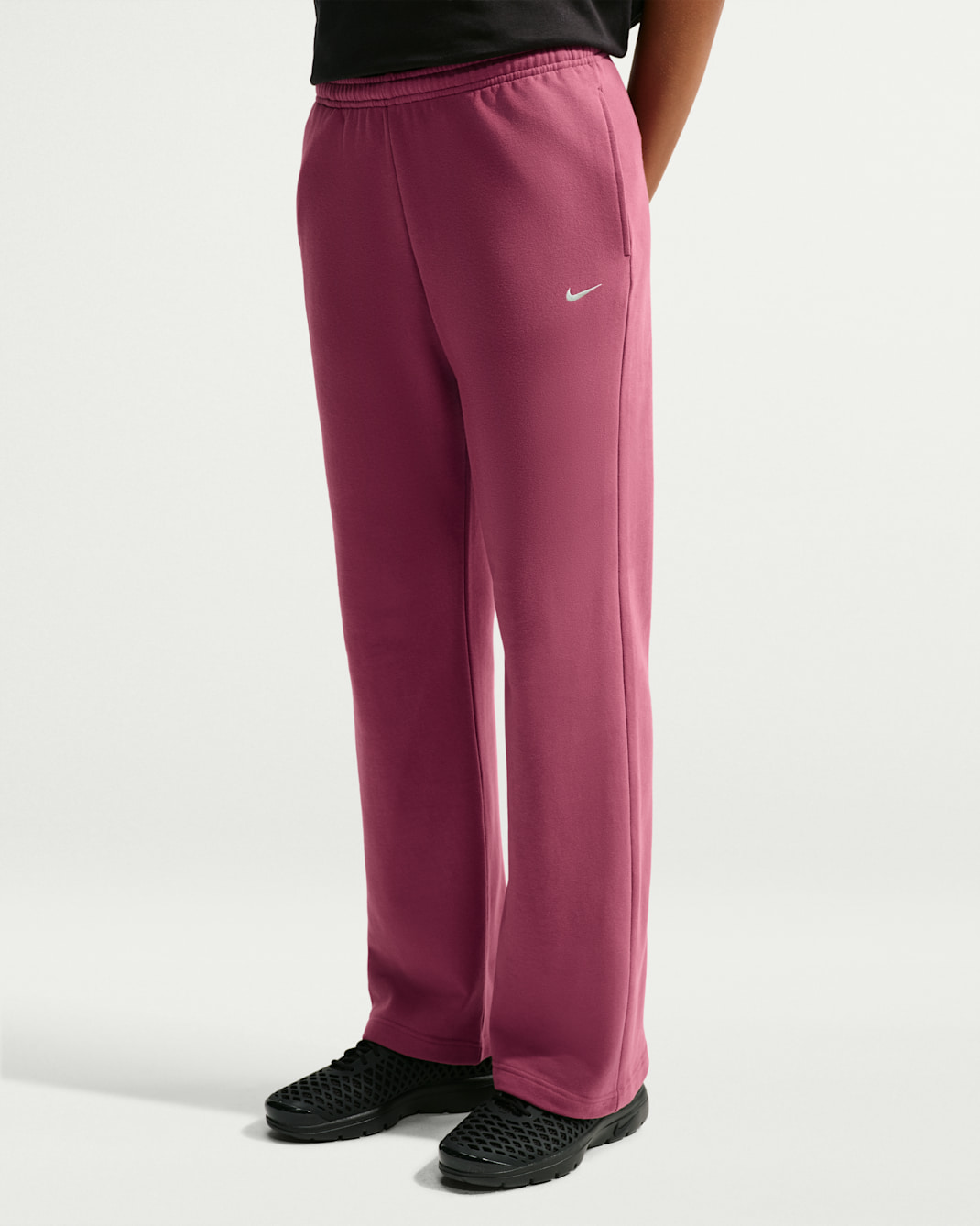 Nike Studio Fleece Lightweight "French Terry" Women's Mid-Rise Open-Hem Pants