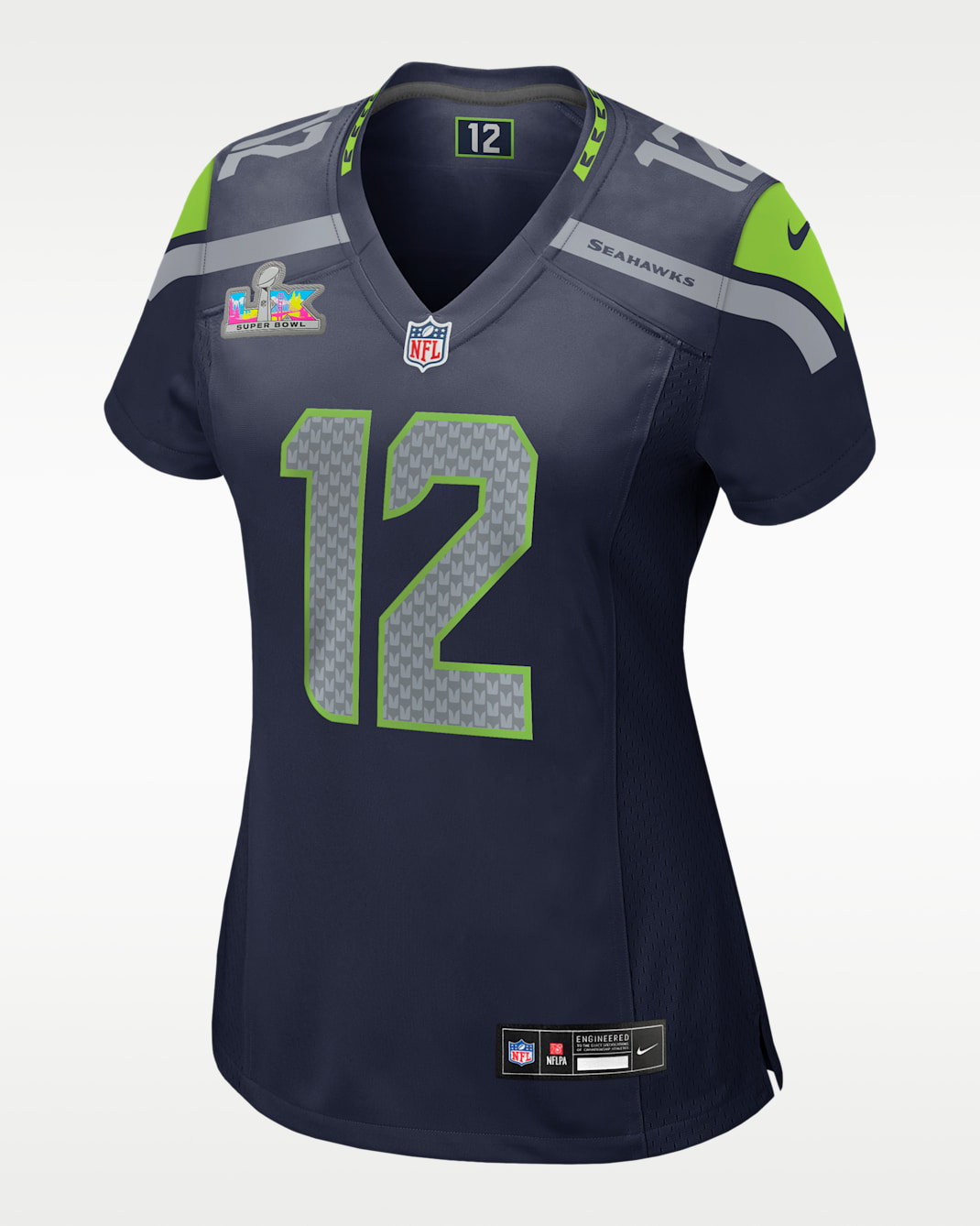 12s Seattle Seahawks Super Bowl LX Women's Nike NFL Game Jersey - Navy