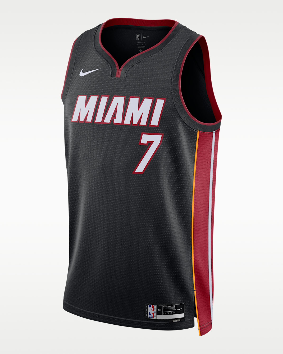 Jersey Nike Dri-FIT de la NBA Swingman para hombre Miami Heat Icon Edition - Negro