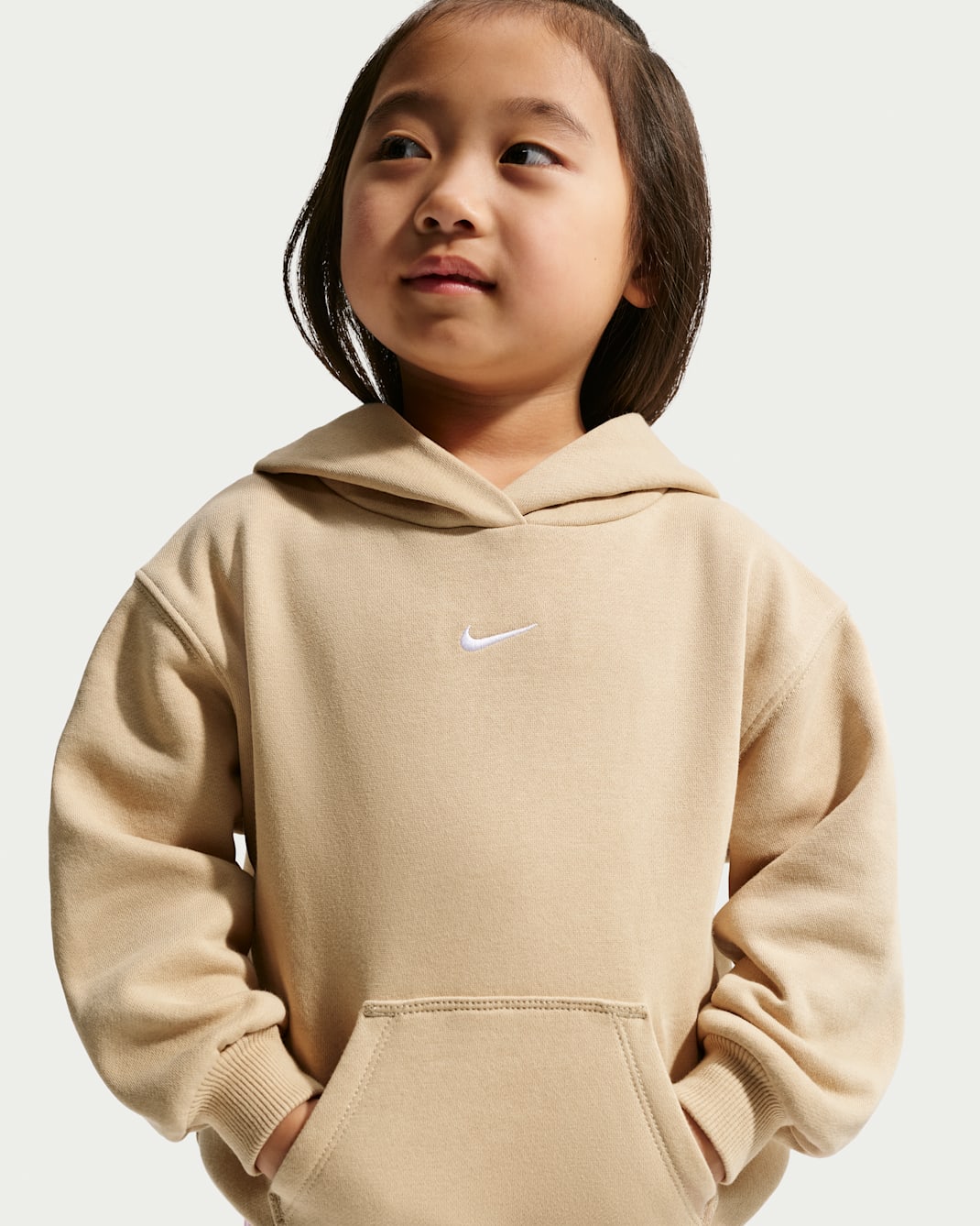Nike Sportswear Toddler Studio Fleece Pullover Hoodie - Linen