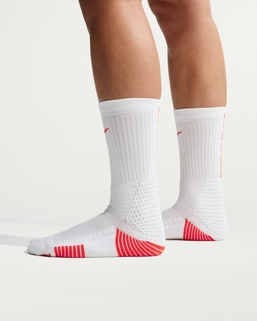 Nike Elite 2.0 Cushioned Crew Socks (1 Pair) - White/Team Orange/Team Orange