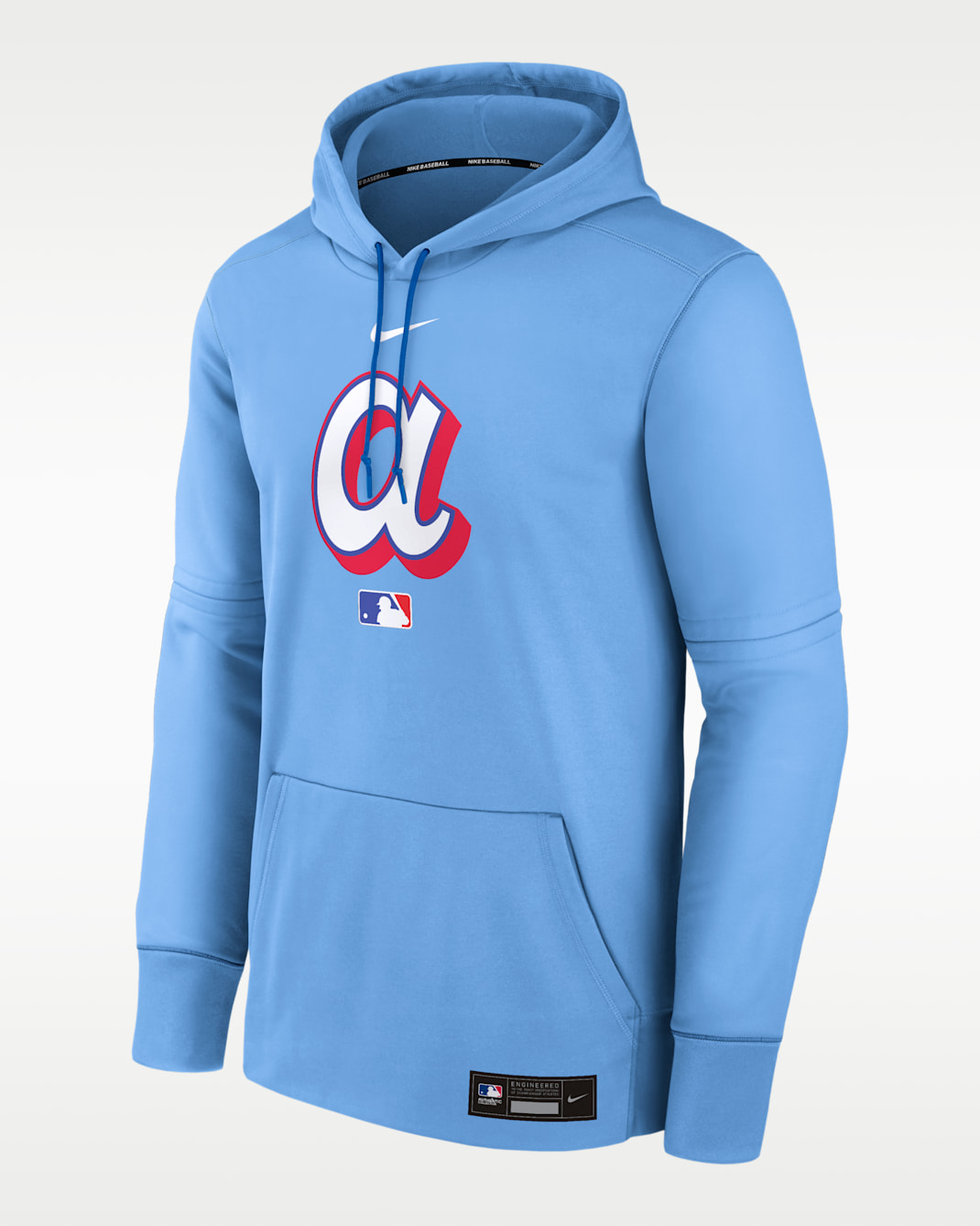 Atlanta Braves Authentic Collection City Connect Men's Nike Therma MLB Pullover Hoodie - Cobalt