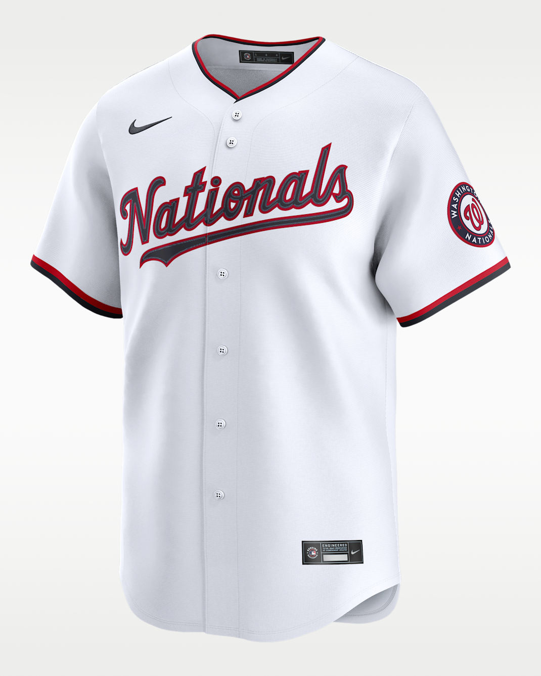 Jersey Nike Dri-FIT de la MLB Limited para hombre de James Wood Washington Nationals - Blanco