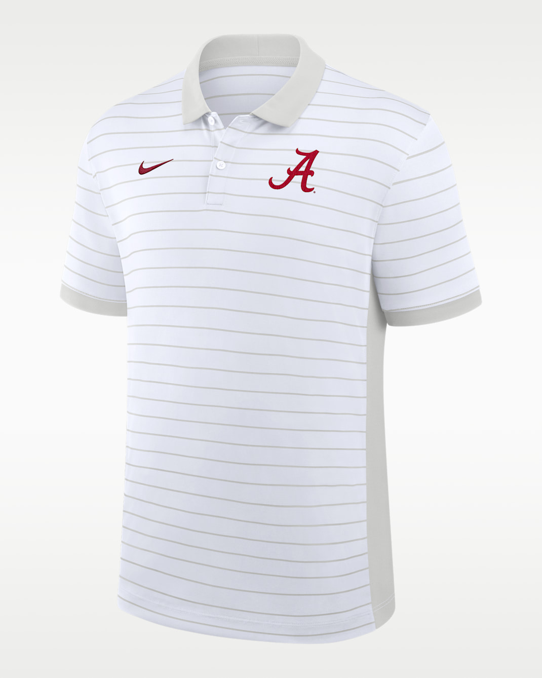 Alabama Sideline Victory Stripe Men's Nike Dri-FIT College Polo - White