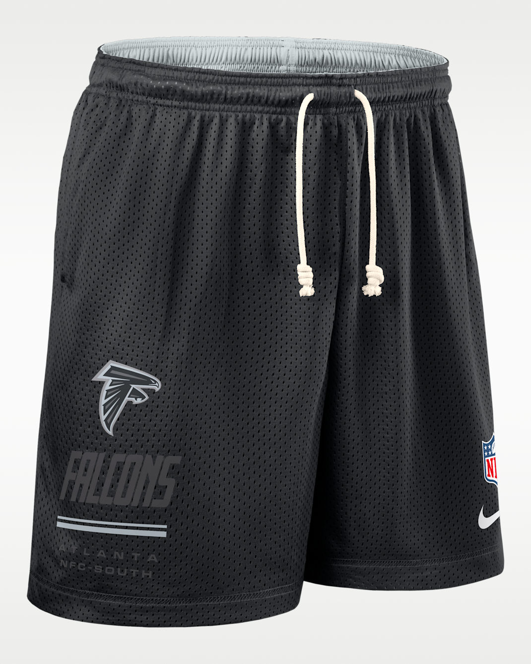 Atlanta Falcons Sideline Reversible Men's Nike Dri-FIT NFL Shorts - Black/Platinum