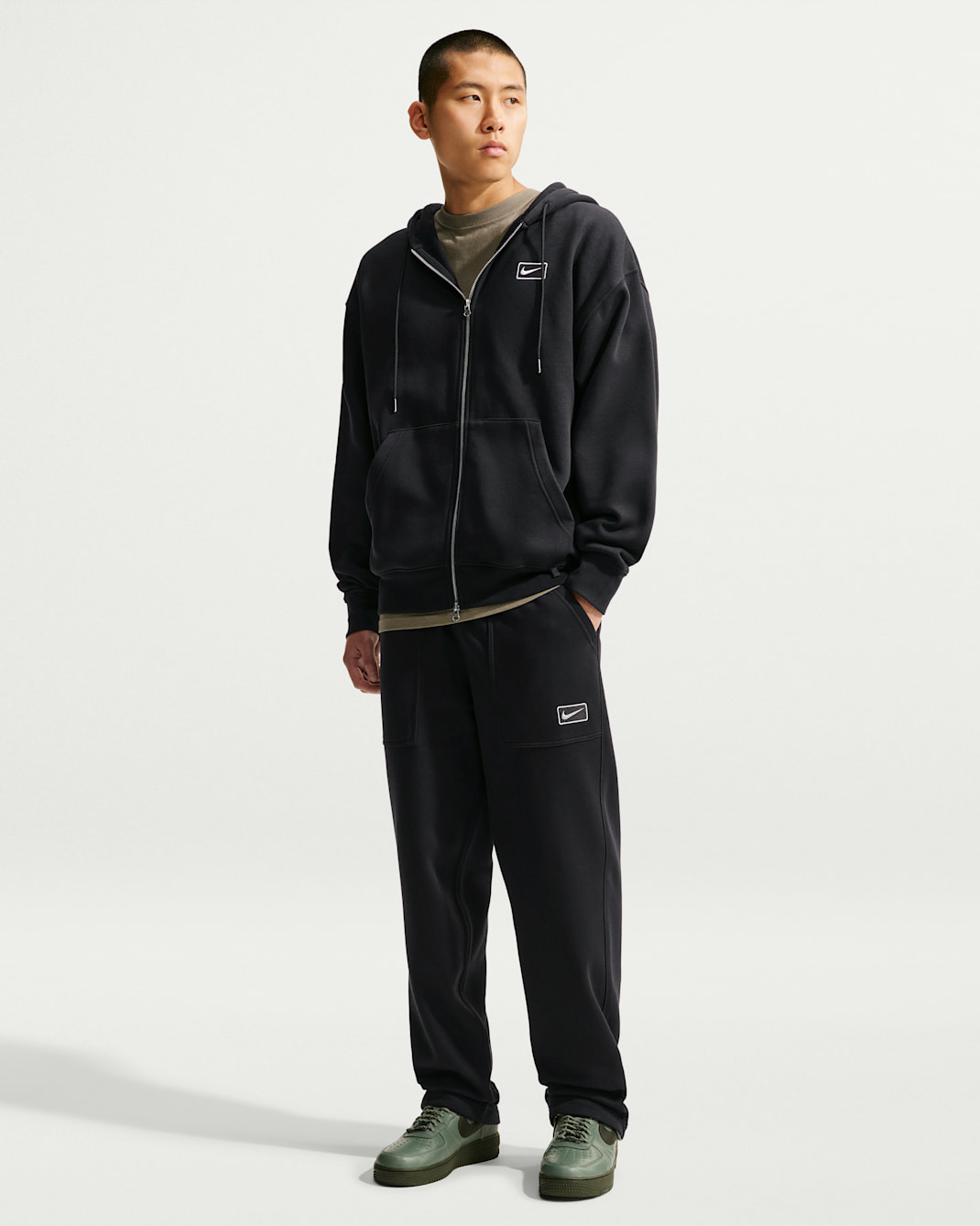 Nike Sportswear Men's Fleece Open-Hem Pants - Black/Anthracite