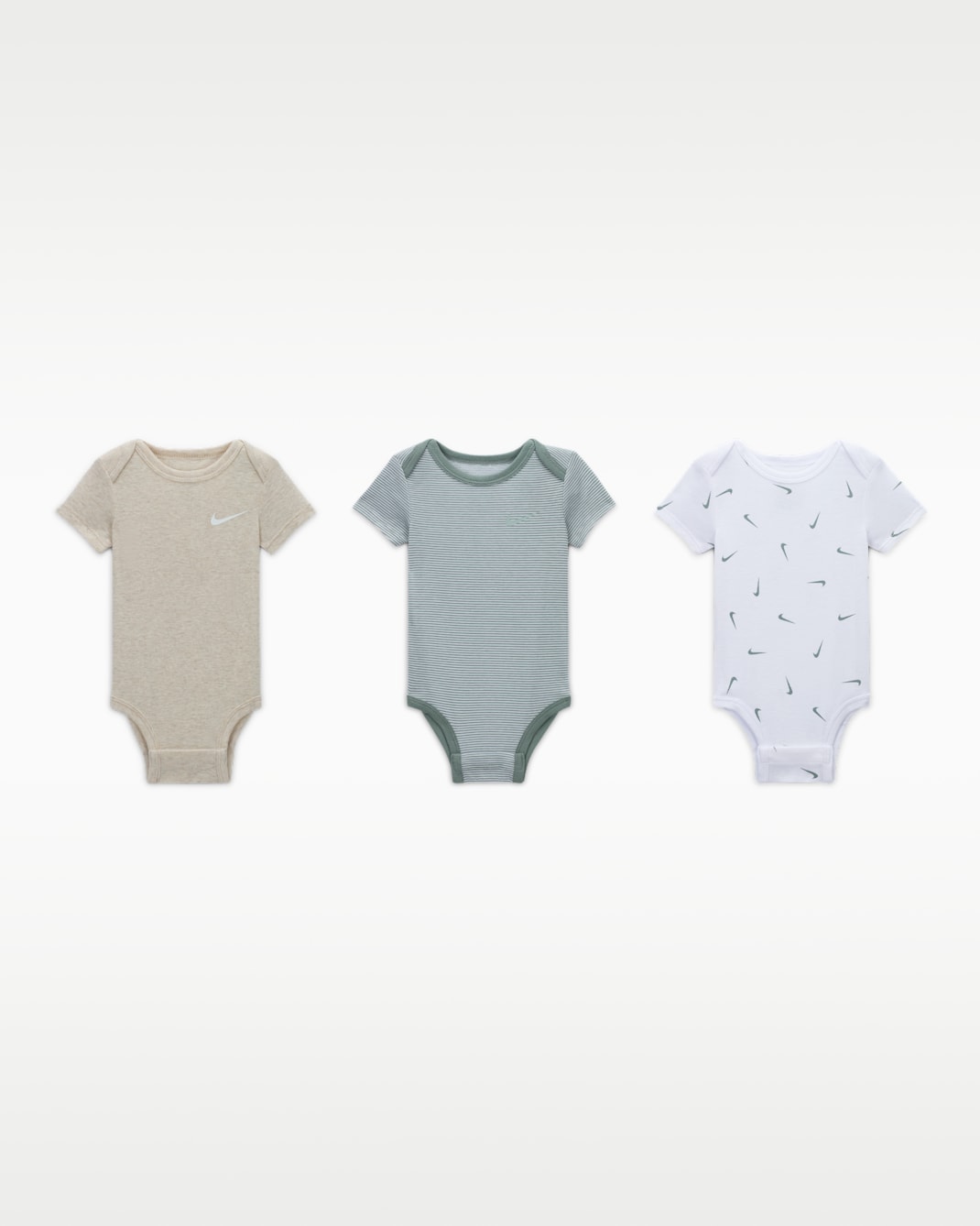Nike E1D1 Baby Mix and Match Bodysuits (3-Pack) - Multi-Color/Mica Green