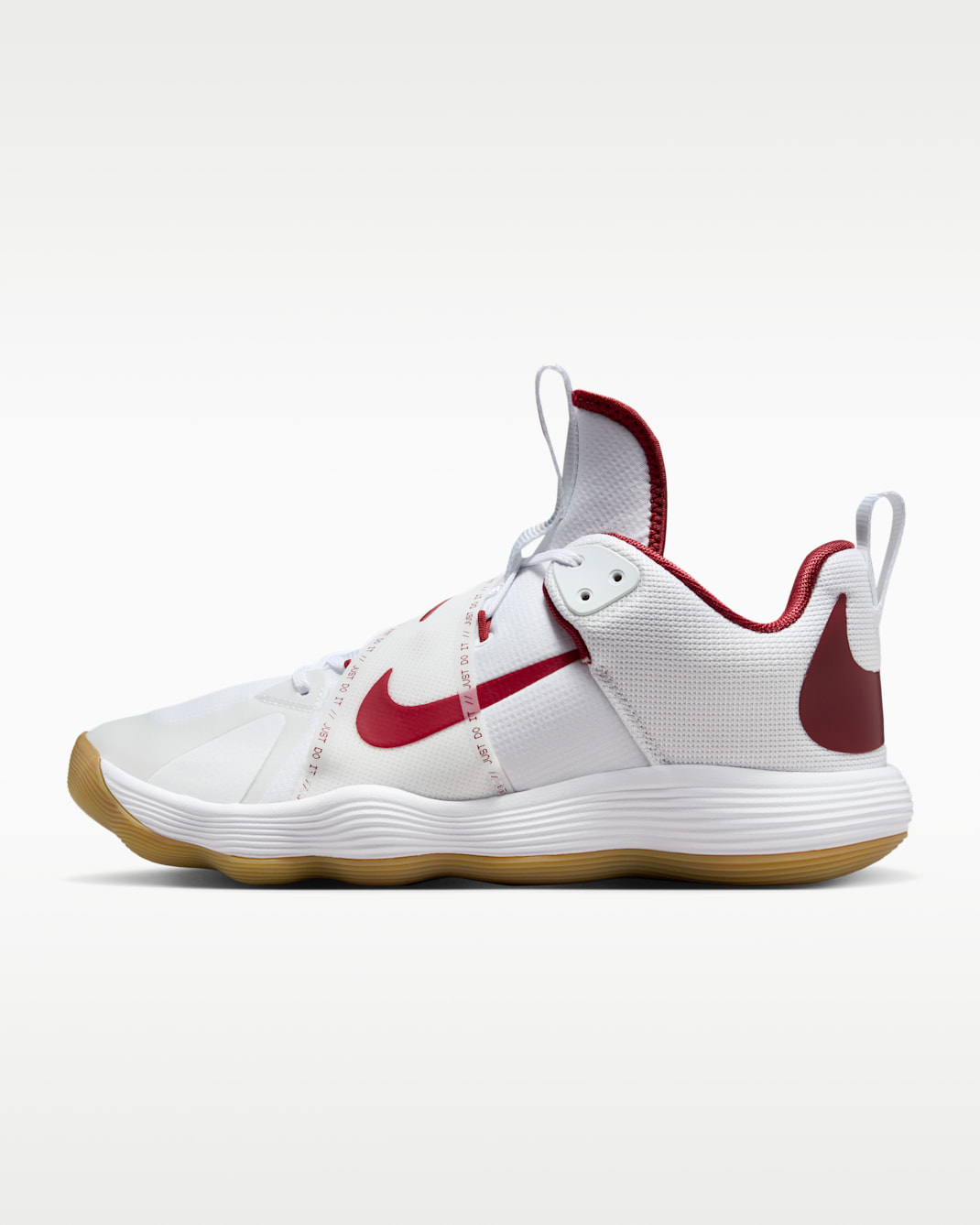 Nike React HyperSet LE Indoor Court Shoes - White/White/Team Crimson