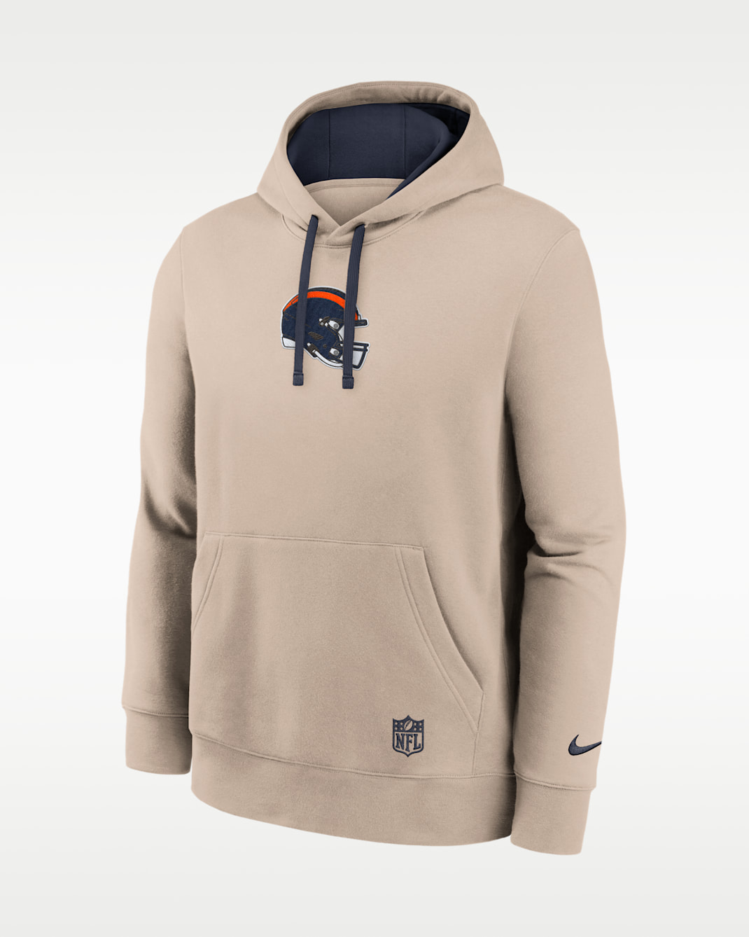 Chicago Bears Rewind Club Men's Nike NFL Pullover Hoodie - Sand/Navy