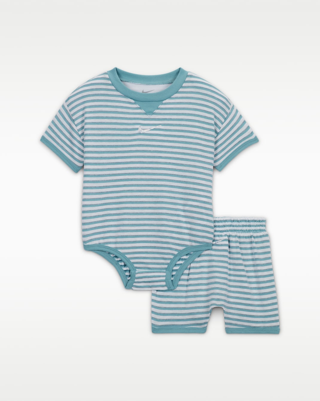 Nike ReadySet Baby Bodysuit and Shorts Set - Denim Turquoise