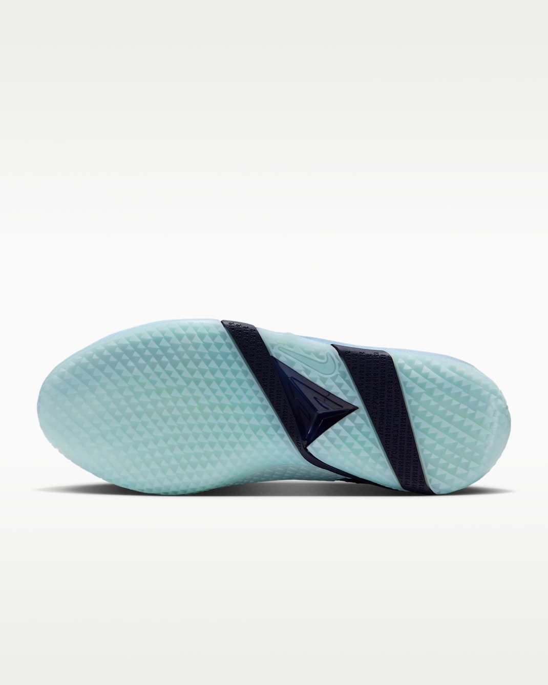 Nike Ja 4 Jaws top view showing shark teeth tongue graphic wrapping the University Red triangle logo