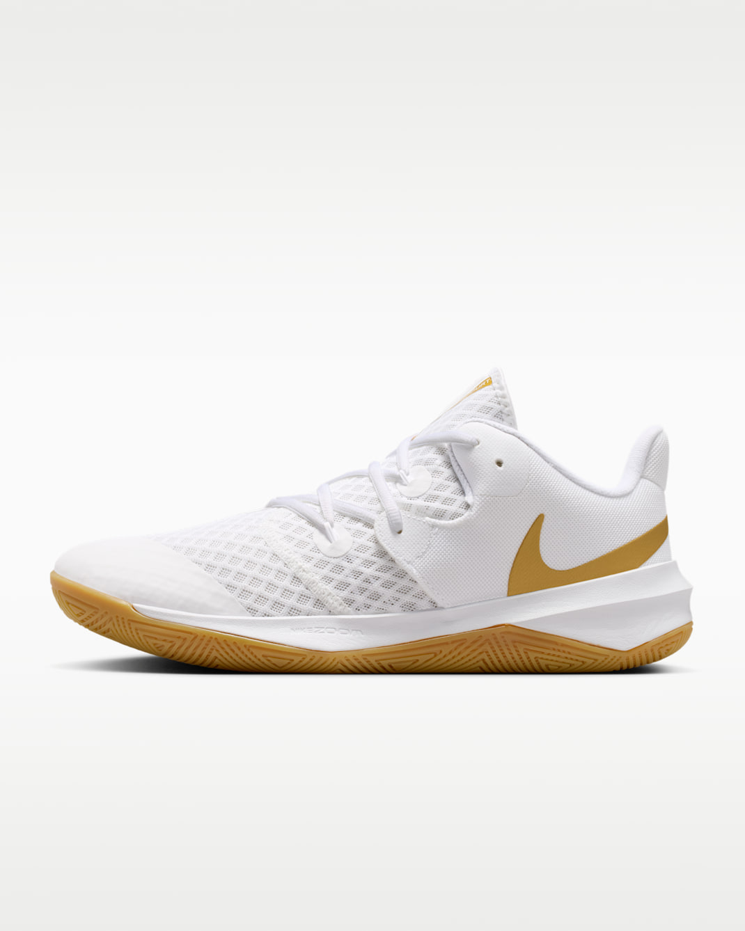 Chaussure de volley-ball Nike Zoom Hyperspeed Court SE - Blanc/Gum Light Brown/Metallic Gold