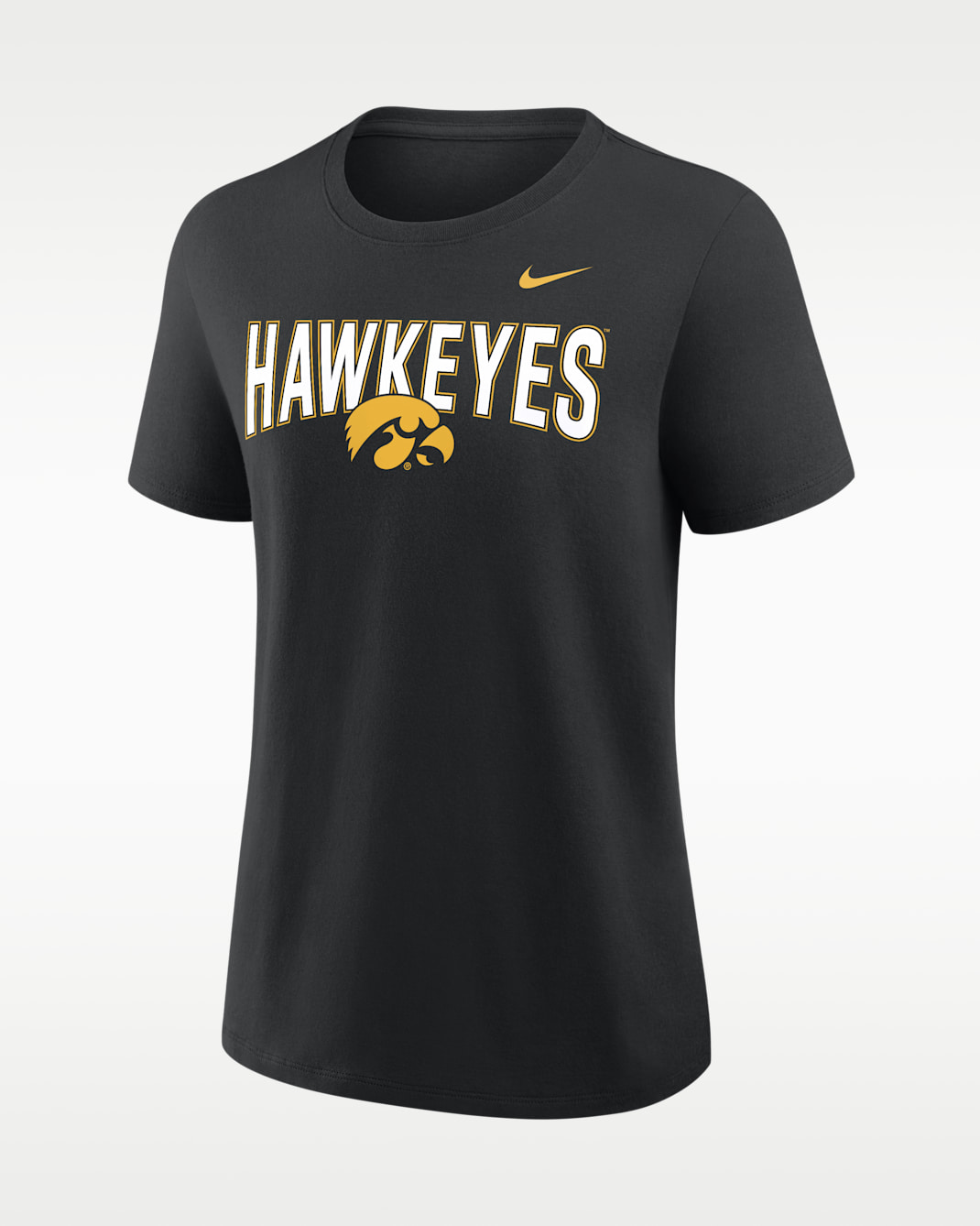 Iowa Arch Logo Women's Nike College T-Shirt - Black