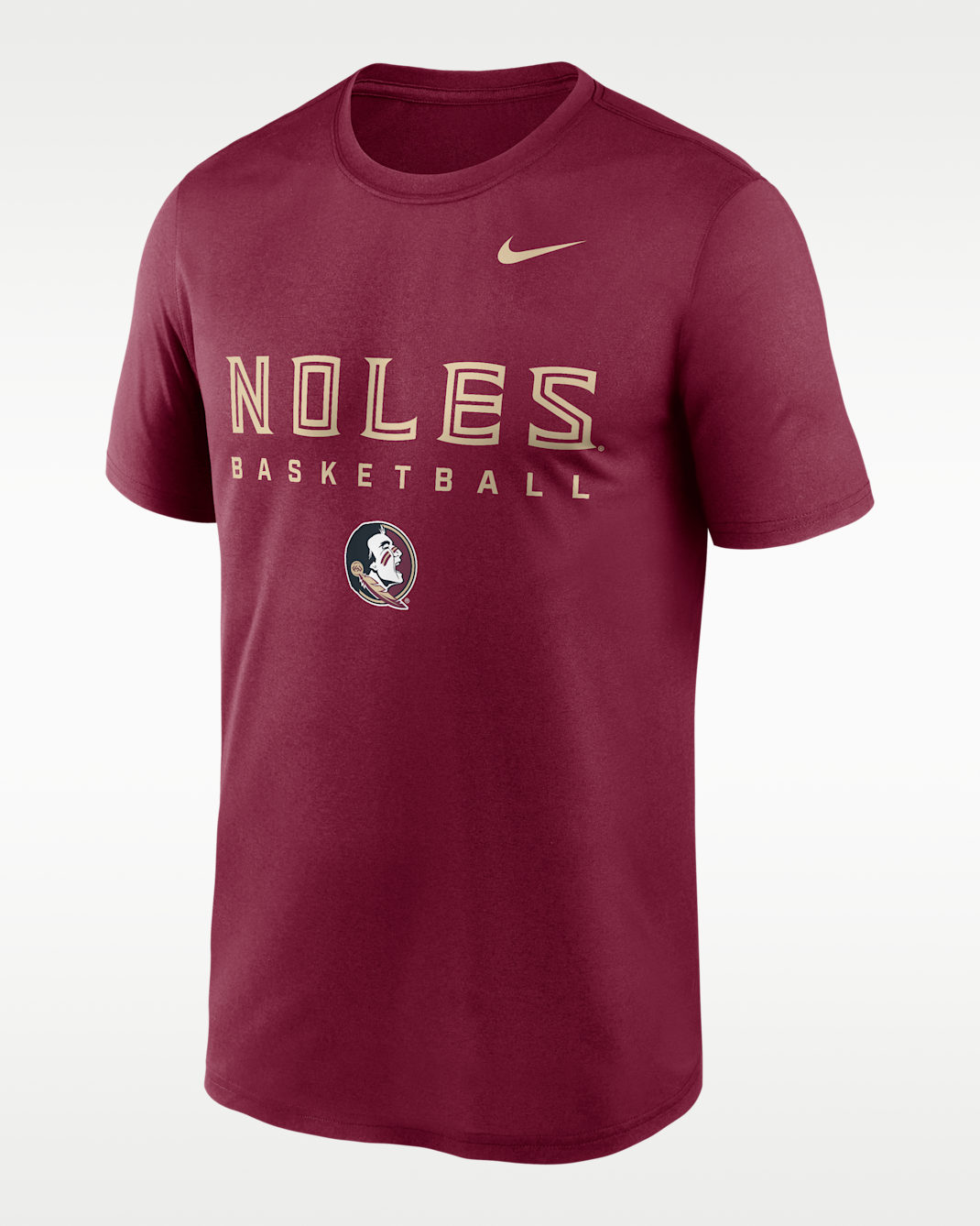 Playera universitaria Nike Dri-FIT para hombre Florida State Courtside Basketball Legend - Granate