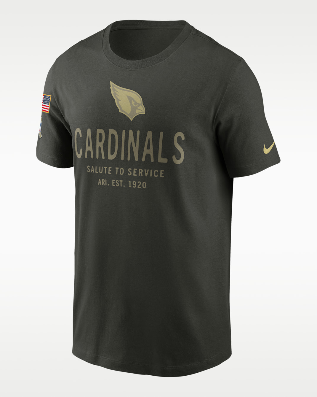 Arizona Cardinals Salute to Service Sideline Primary Edge Men's Nike Dri-FIT NFL T-Shirt - Forest Green