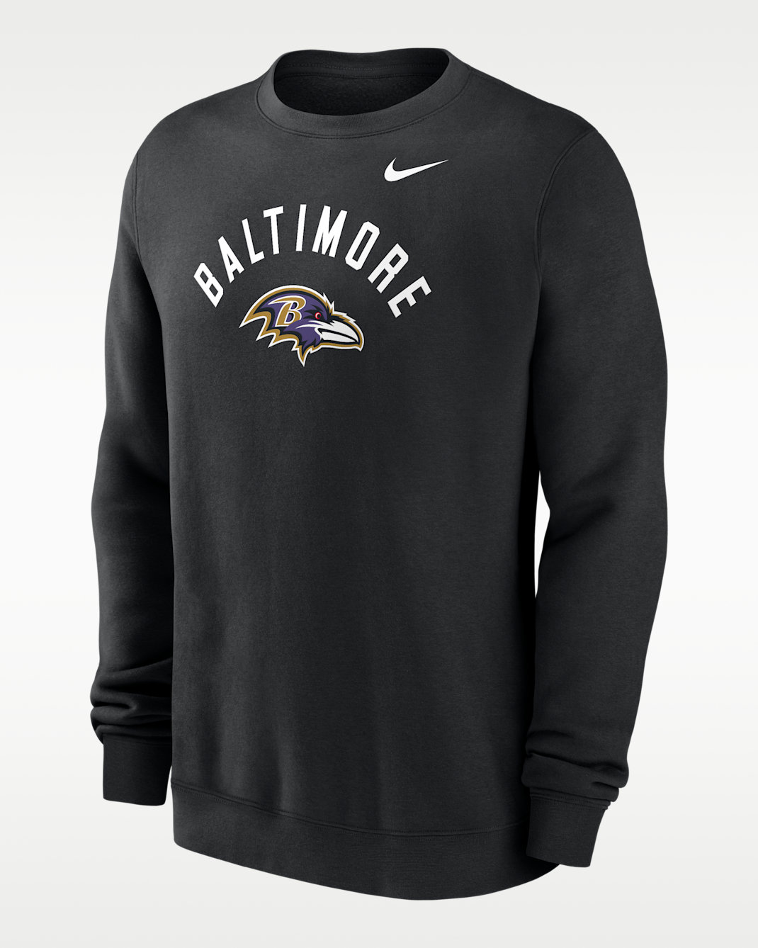 Baltimore Ravens Club Men's Nike NFL Pullover Crew - Black