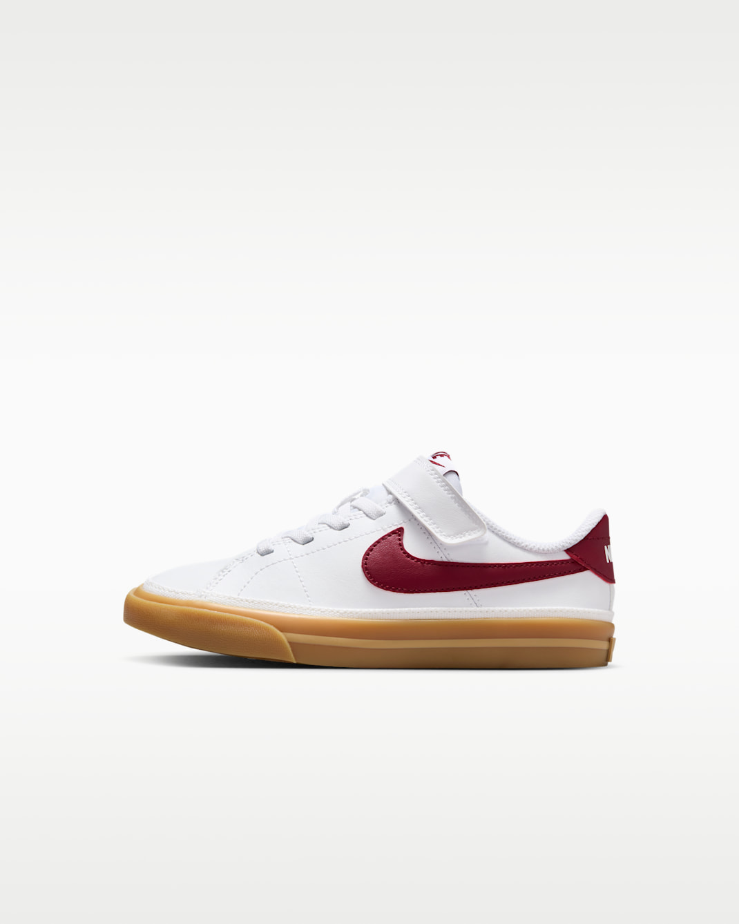 NikeCourt Legacy Younger Kids' Shoes - White/Gum Yellow/Team Red