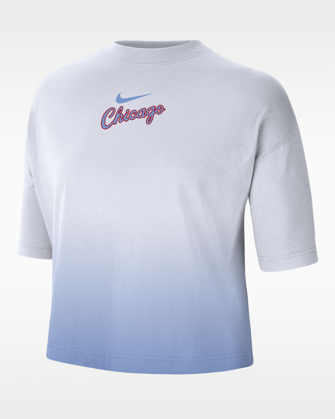 Firkantet Chicago Bulls Courtside City Edition Premium Nike NBA-T-shirt til kvinder - hvid