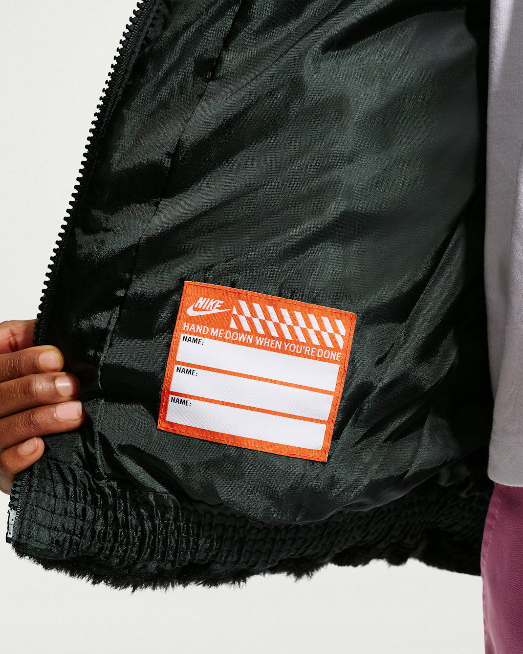 Nike Little Kids' Quilted Faux Fur Jacket