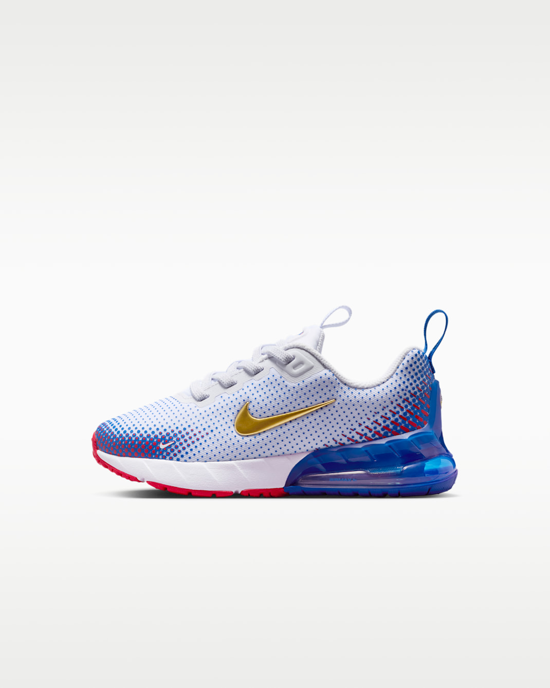 Tenis para niños de preescolar Nike Air Max Phoenix - Blanco/Royal juego/Rojo universitario/Oro metalizado