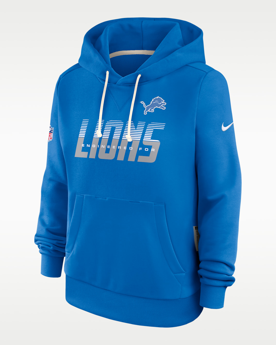 Detroit Lions Sideline Standard Issue Women's Nike Dri-FIT NFL Pullover Hoodie - Blue