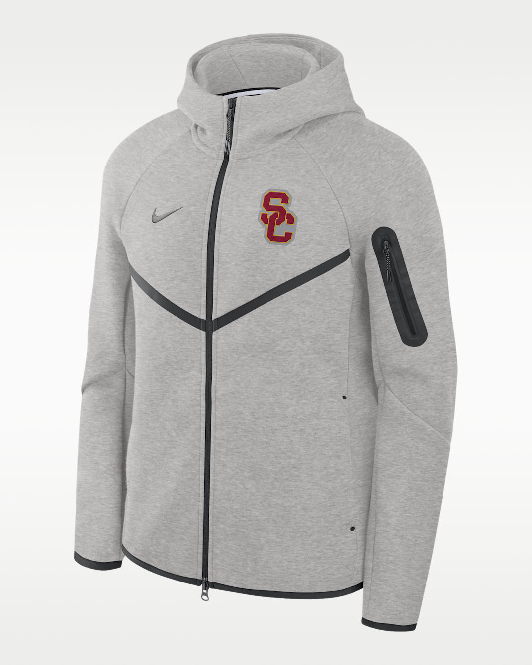 USC Tech Fleece Windrunner Men's Nike College Full-Zip Hooded Jacket - Grey