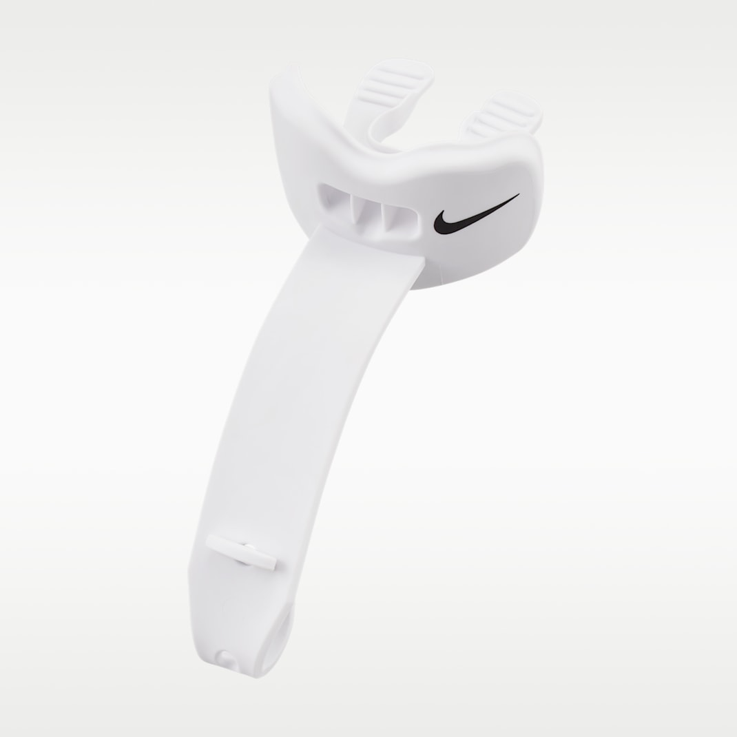 Protector bucal de fútbol de una pieza para niños talla grande Nike Alpha 3.0 - Blanco