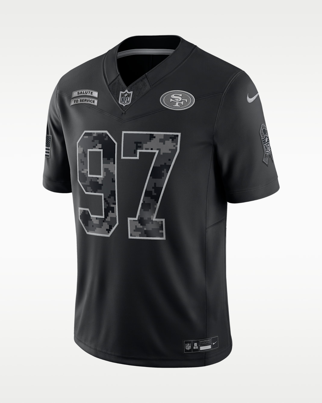 Nick Bosa San Francisco 49ers Salute to Service Men's Nike Dri-FIT NFL Limited Jersey - Black