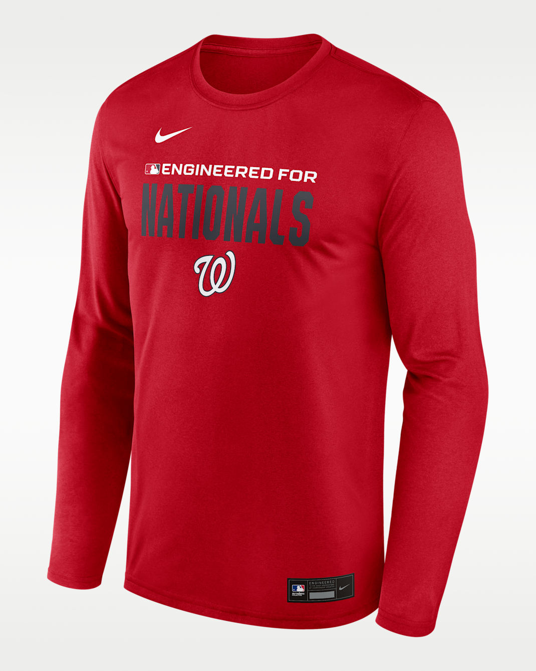Washington Nationals Authentic Collection Team Issue Men's Nike Dri-FIT MLB Long-Sleeve T-Shirt - Red