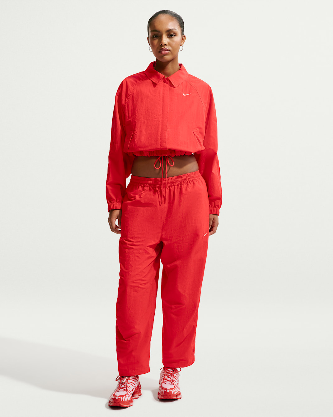 Nike Sportswear Women's Oversized High-Waisted Woven Pants - Light Crimson/Sail