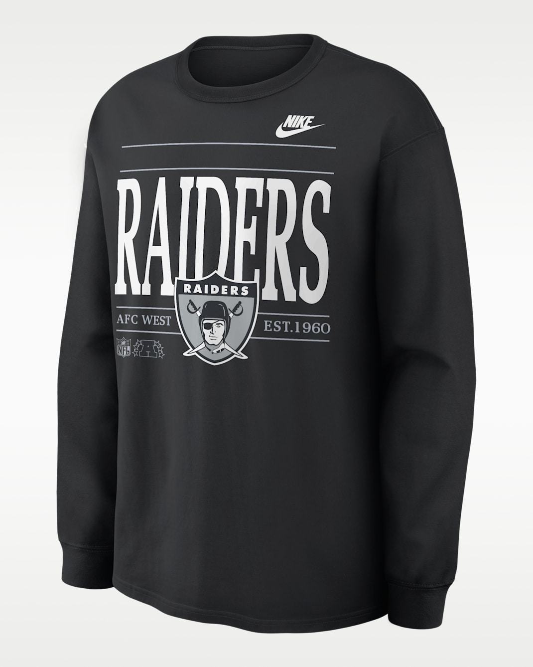 Las Vegas Raiders Rewind Max90 Men's Nike NFL Long-Sleeve T-Shirt - Black