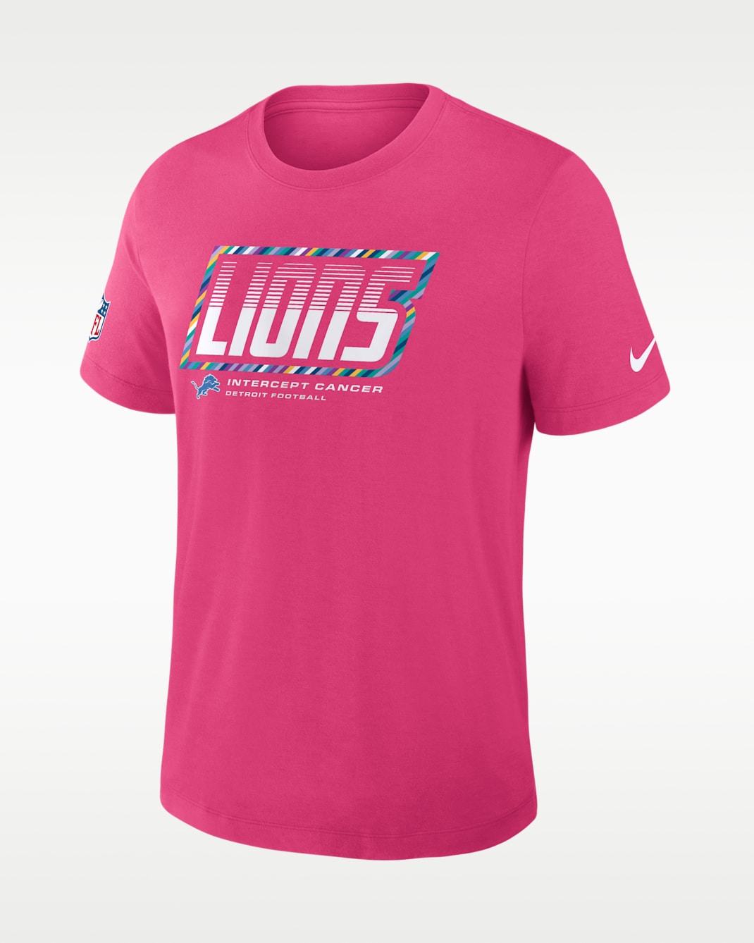 Detroit Lions Crucial Catch Sideline Men's Nike Dri-FIT NFL T-Shirt - Pink