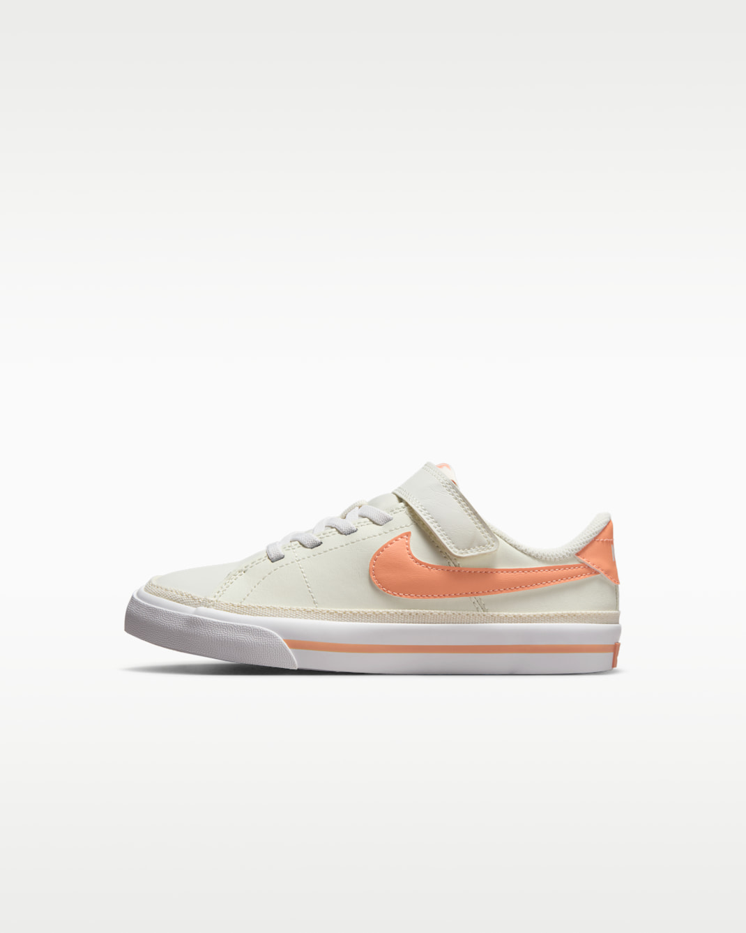 NikeCourt Legacy Younger Kids' Shoes - Sail/White/Guava Ice/Apricot Agate
