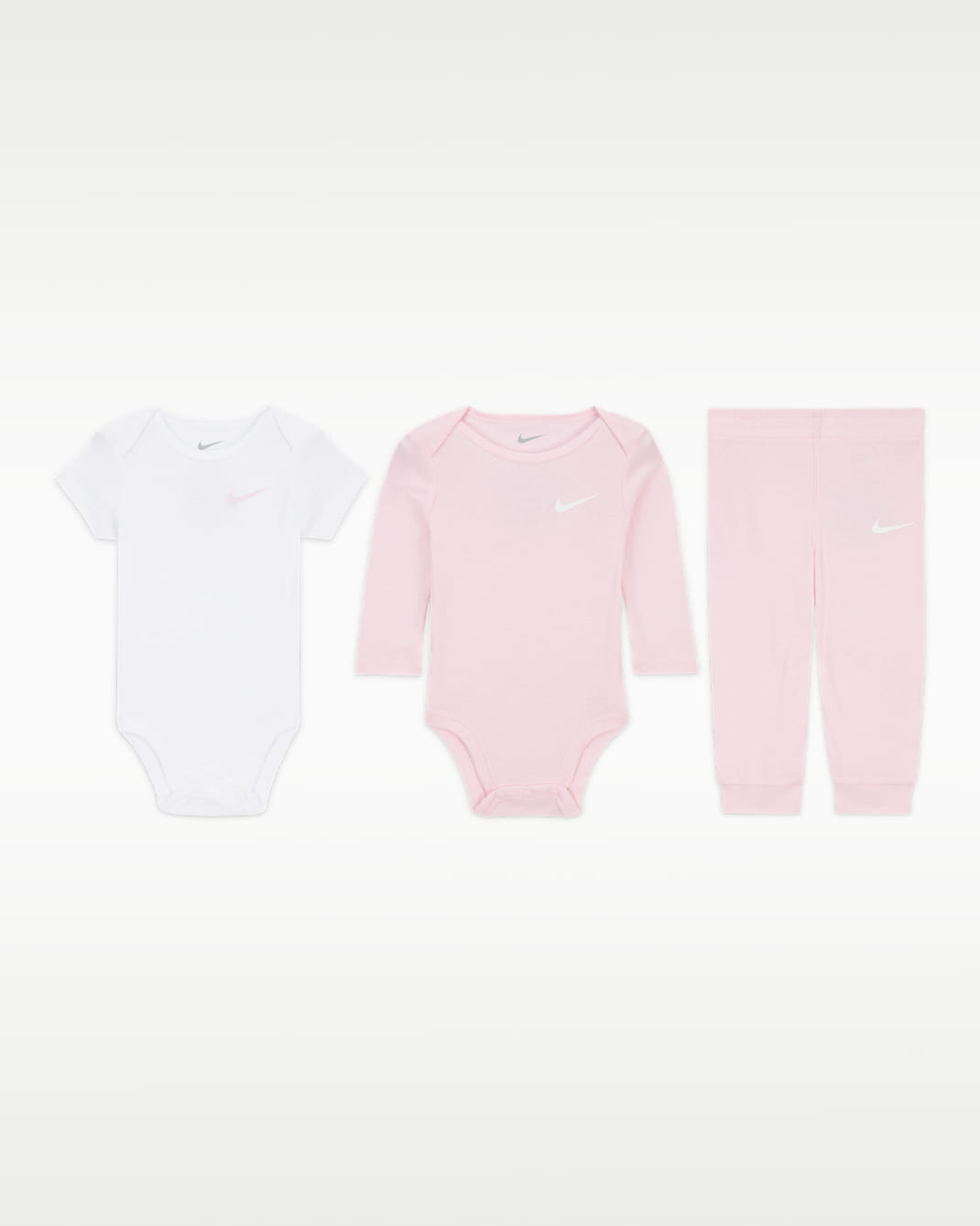 Nike Baby Essentials Baby (0-6M) 3-Piece Bodysuit and Pants Set - Pink Foam