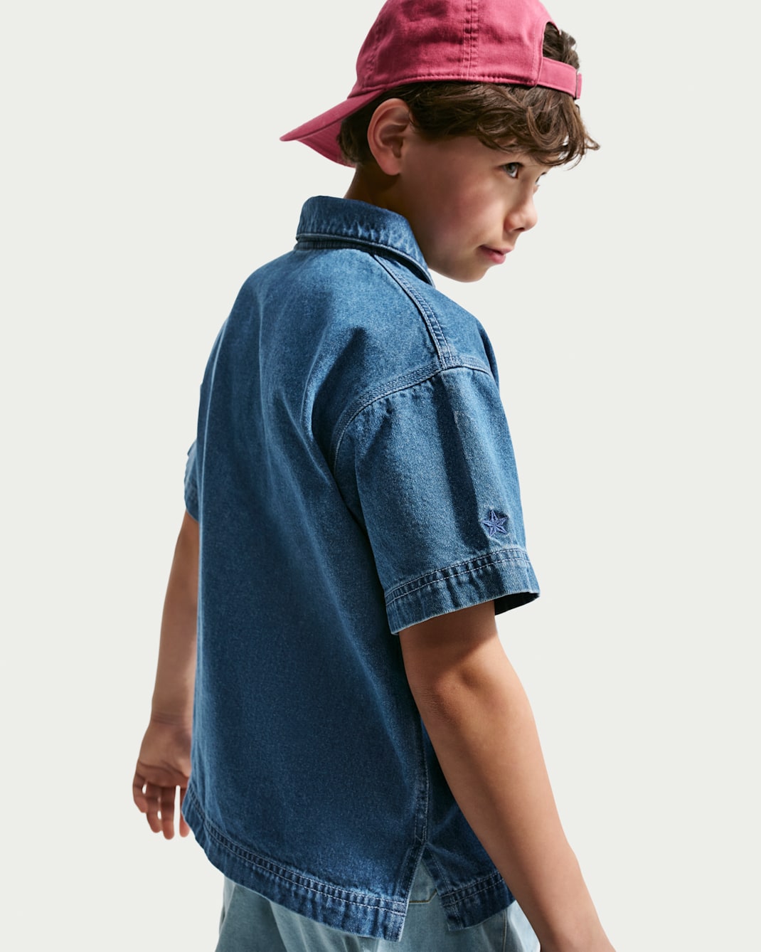 Nike Sportswear Collection Big Kids' Denim Short-Sleeve Polo